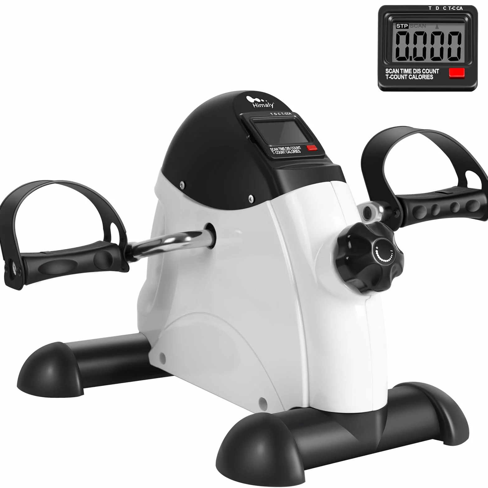 Himaly Mini rower treningowy przenośny ćwiczący siłownia fitness noga ramię trening regulowany opór z wyświetlaczem LCD dla kobiet i mężczyzn