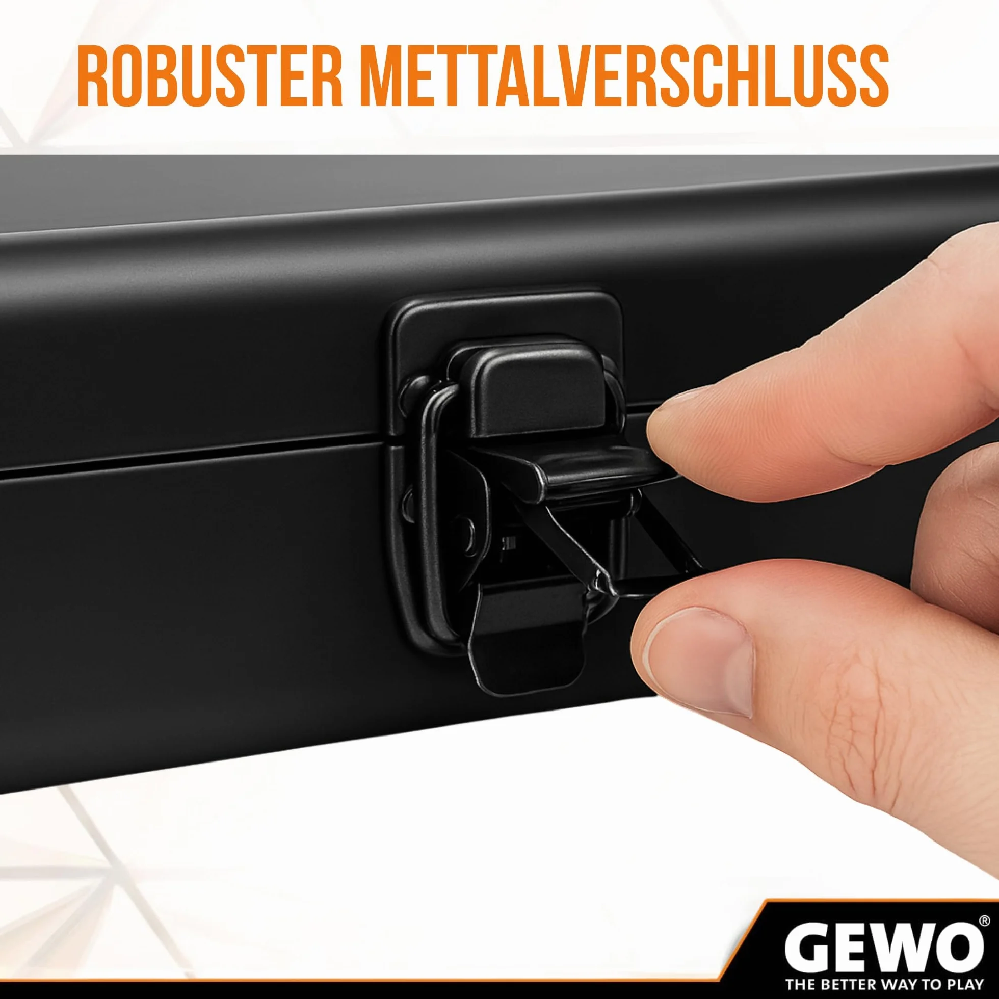 GEWO Podwójna walizka na rakietę do tenisa stołowego z aluminium – wytrzymała torba do tenisa stołowego na 2 rakiety i 3 piłki – odporna na uderzenia torba do tenisa stołowego z bezpiecznym