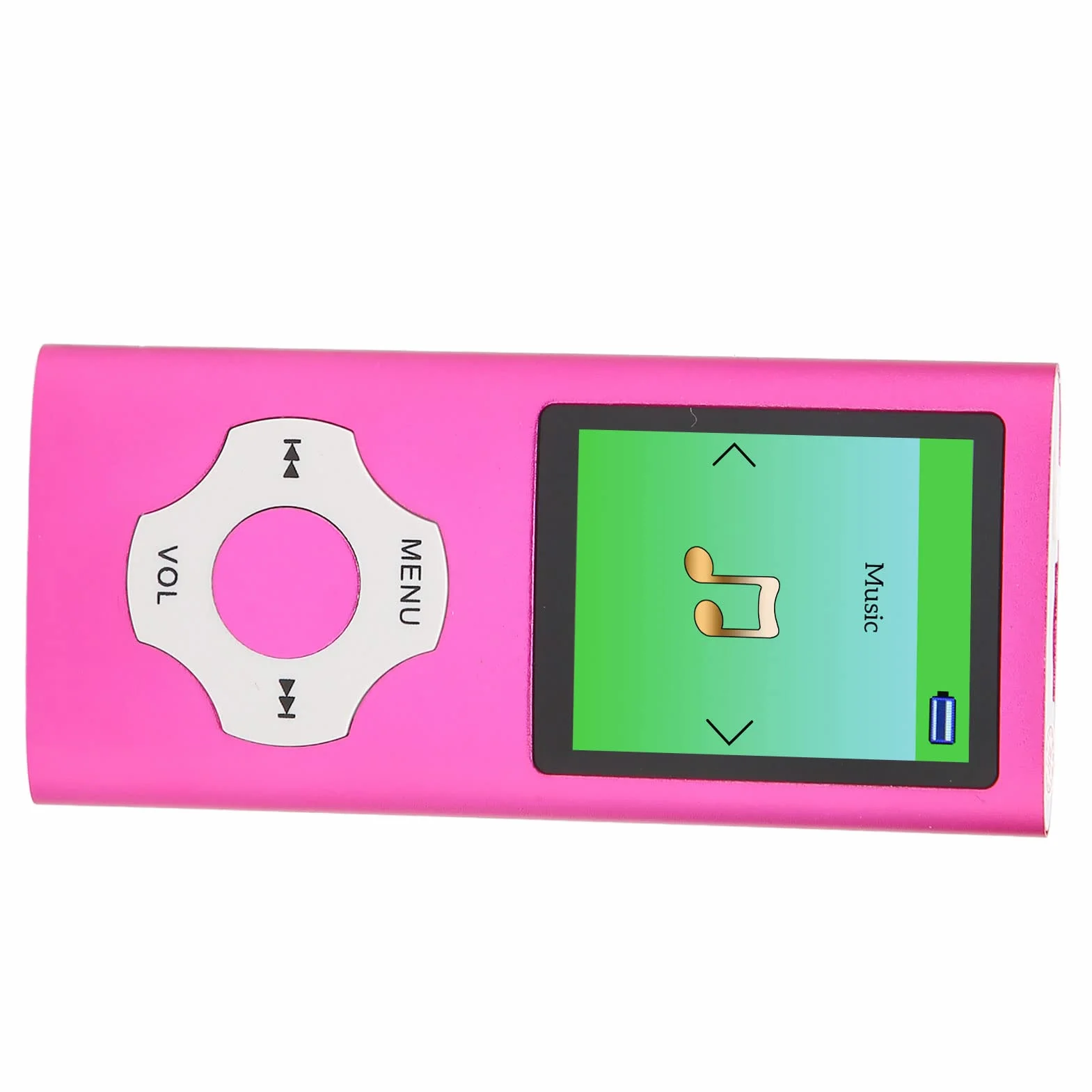 Odtwarzacz MP3 Przenośny Odtwarzacz Muzyczny, 1,8-calowy Ekran LCD Cyfrowy Odtwarzacz Audio Wsparcie Nagrywanie Radio FM Elektryczna Książka Przeglądanie zdjęć, Mini Odtwarzacz (Różowy)