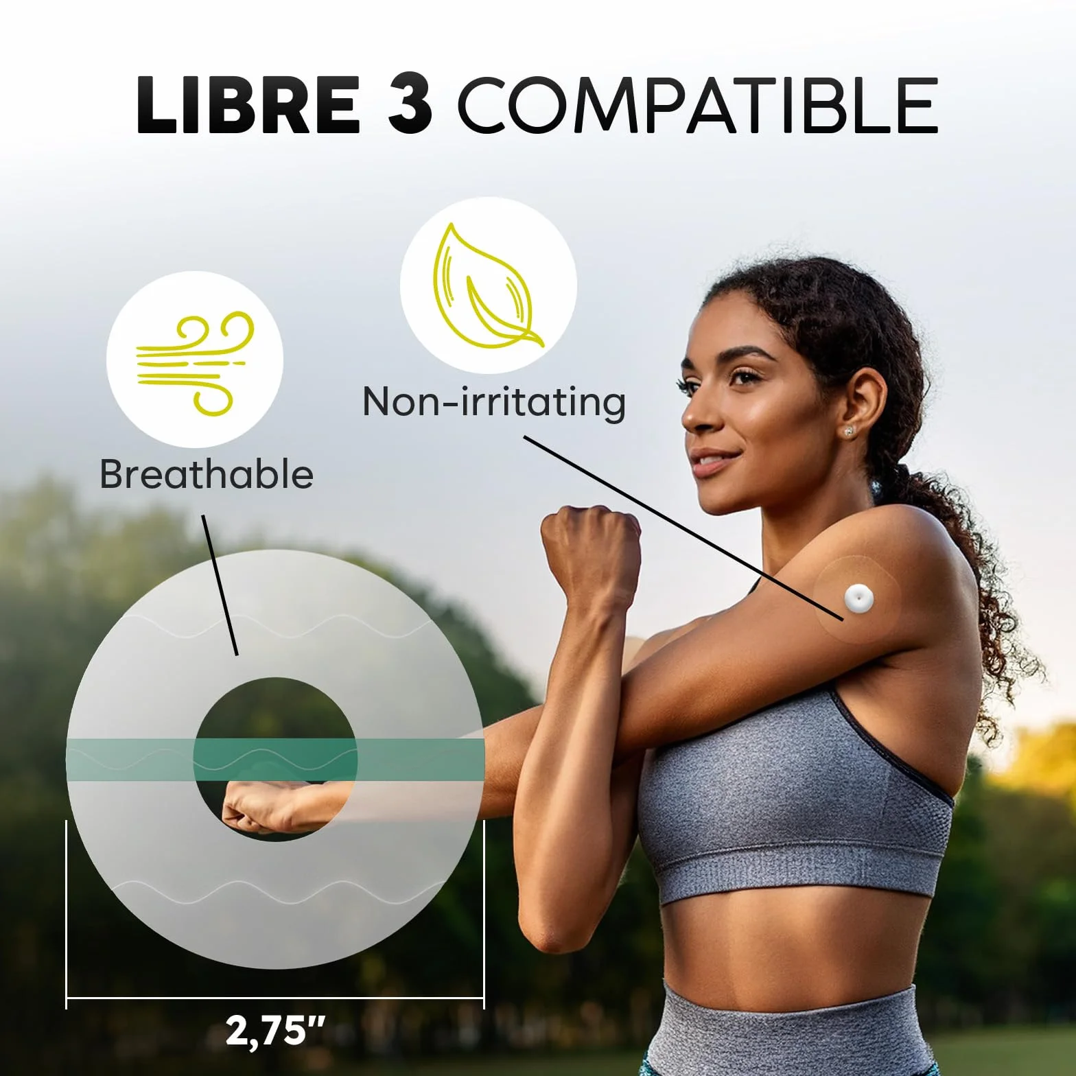 Freestyle Libre 3 Ochrona na czujnik cukrzycy 20 x łatka przezroczysta trwała bez kleju