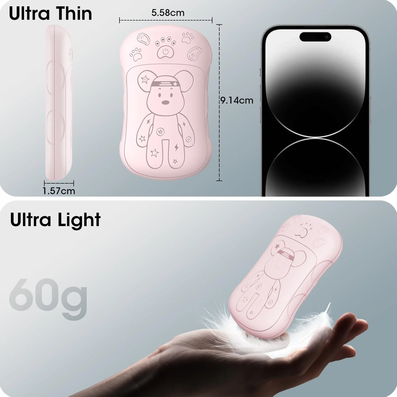 Elektryczny ogrzewacz do dłoni, do wielokrotnego użytku, 6000 mAh, do wielokrotnego użytku, do wielokrotnego użytku, do piekarnika kieszonkowego, magnetycznego ogrzewania, na kemping, prezent dla