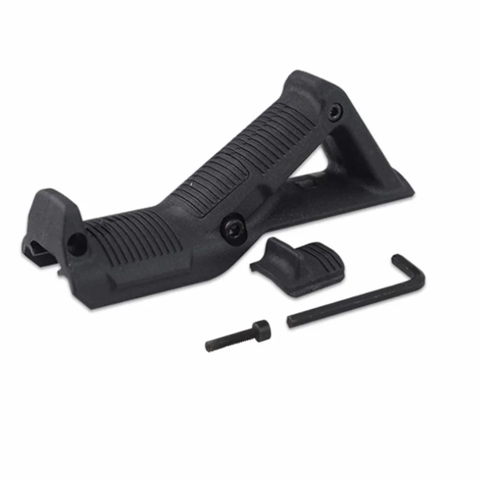 Angled Fore Grip, standardowy uchwyt przedni Airsoft, kątowy ergonomiczny uchwyt, nylonowy AFG1 trójkątny uchwyt z przodu do szyny tkackiej 20 mm, czarny
