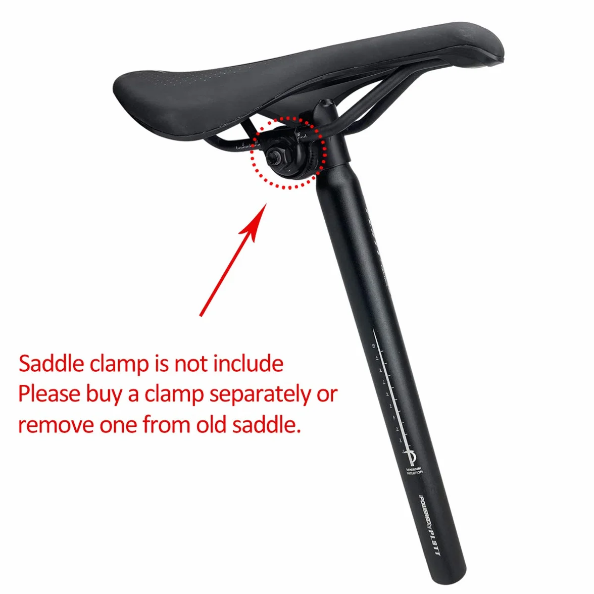 PLATT Sztyca podsiodłowa rowerowa ze stopu aluminium MTB 25,4/27,2/28,6/31,6 350 mm