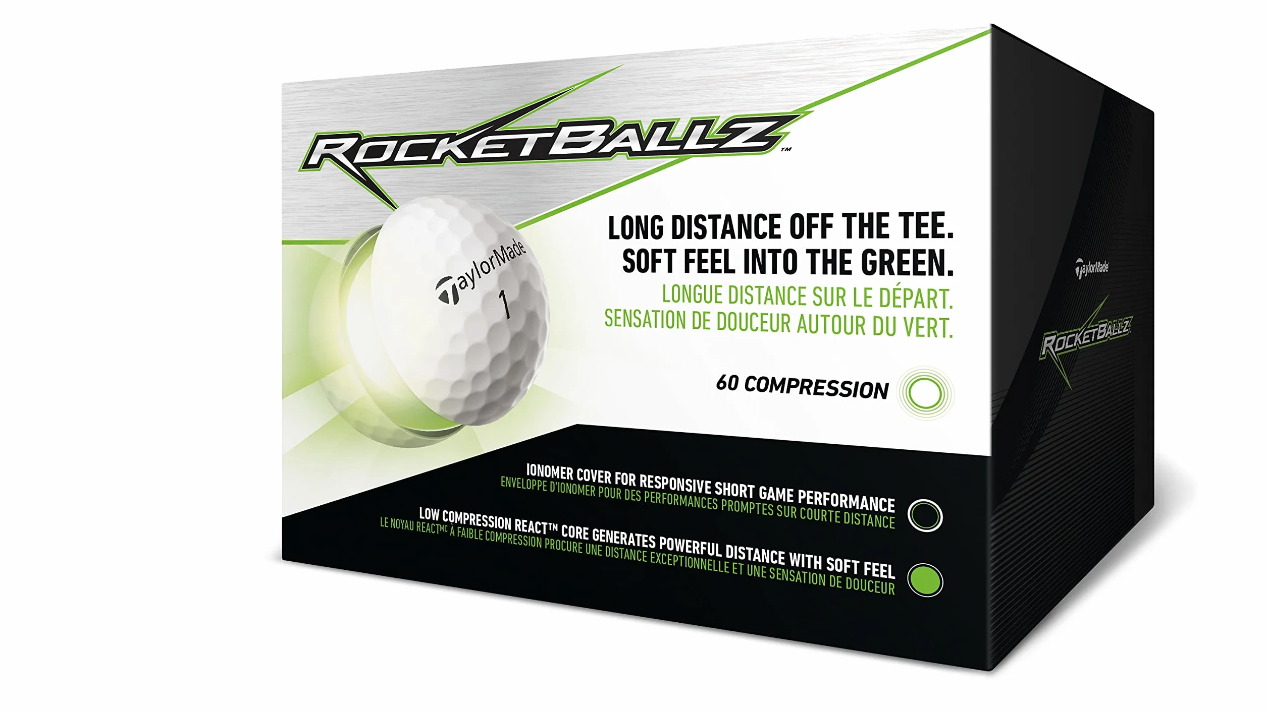 TaylorMade TM19 Rocketballz piłeczki golfowe, uniseks, białe, 36 sztuk