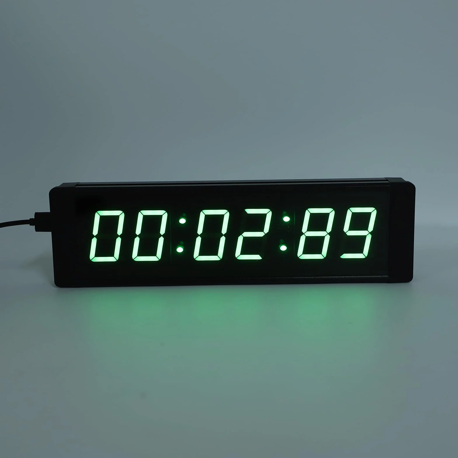 Luocute Timer Siłowni, 1,5-calowy 6-cyfrowy Wyświetlacz LED Odliczanie w górę Odliczanie Czasu Wyścigu z Przewodowym Przyciskiem Pilota, Stopery do Konferencji Szkoleniowej Podczas