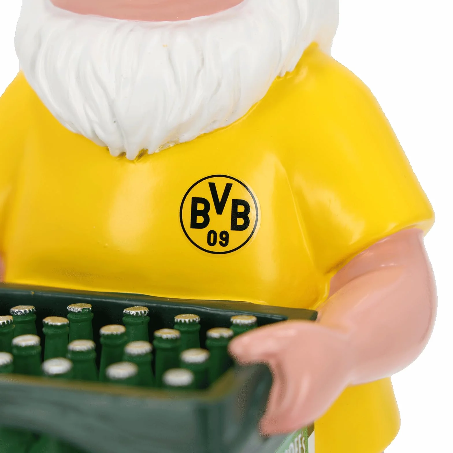 Borussia Dortmund BVB kuferek na piwo w kształcie krasnala ogrodowego 33x18x12 cm