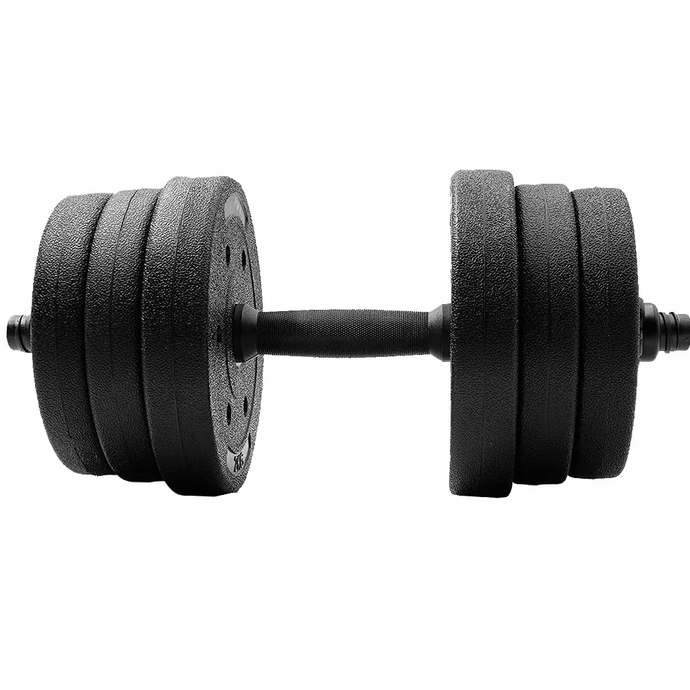 Zestaw 2 hantli cementowych 2 x 10 kg z zapięciami gwiazdowymi
