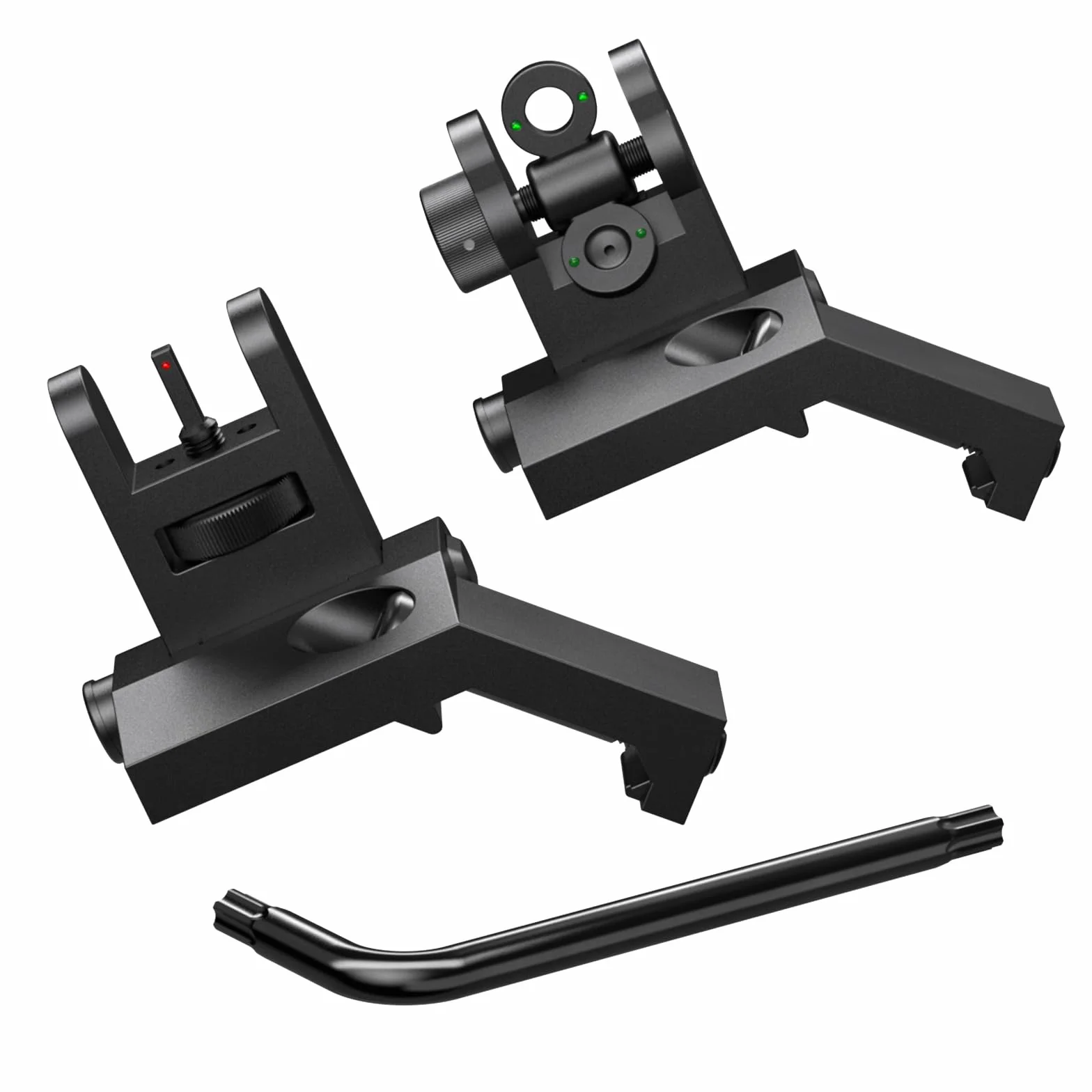 Feyachi S54 45-stopniowe celowniki żelazne Flip Up Sight Rapid Transition Backup Zestaw przednich i tylnych celowników żelaznych Szyny Picatinny Weaver