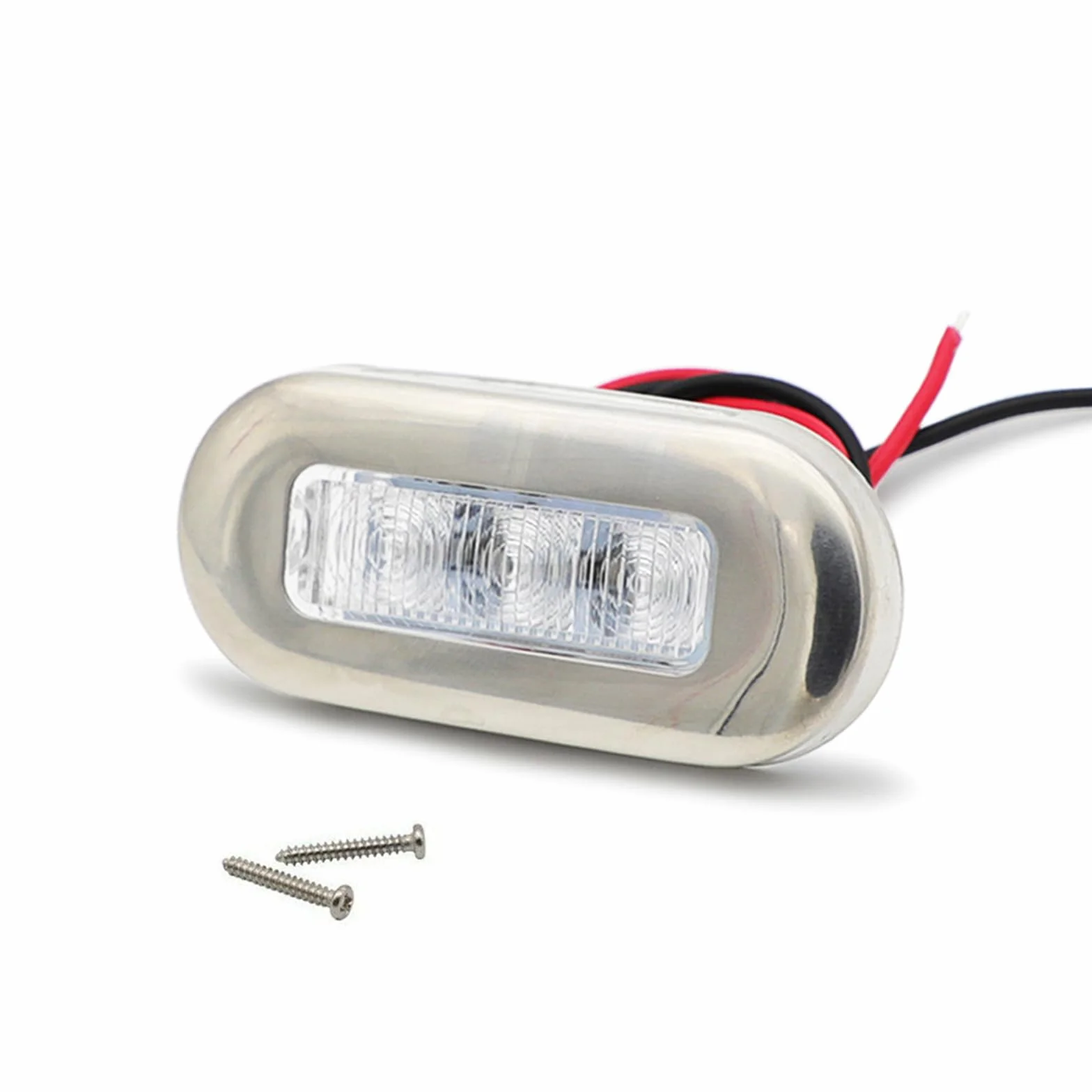 4 x tylne światło do łodzi, 12 V, światło nawigacyjne, okrągłe światło sygnalizacyjne do łodzi, pokładów, kajaków, jachtów, pontonów morskich (białe)