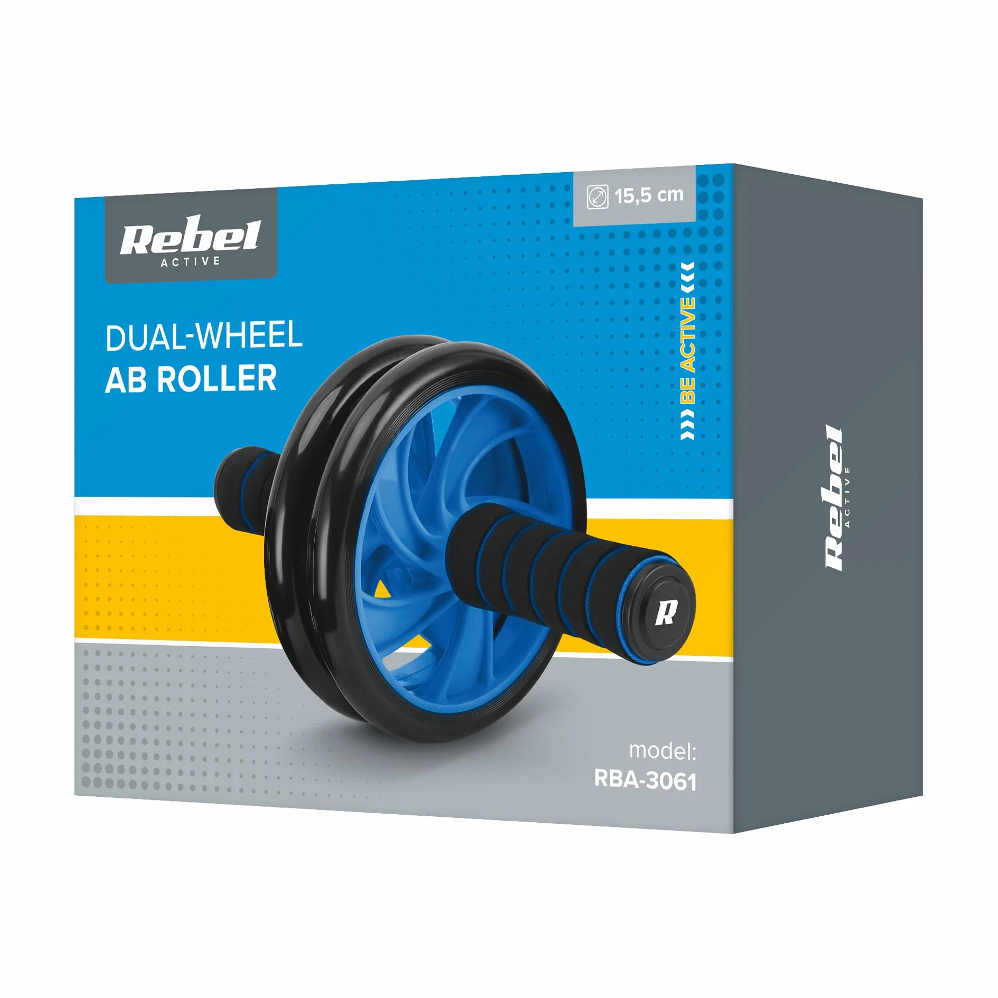 Rebel Kółko Podwójne - Roller do Ćwiczeń Mięśni Brzucha AB Wheel AB-2 RBA-3061
