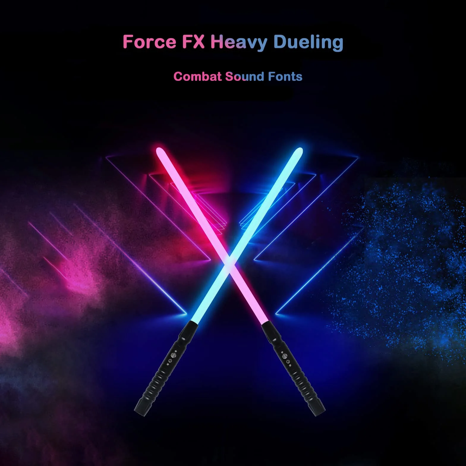 KBASE Miecz świetlny Force FX Pro, metalowy uchwyt, RGB, LED, nieskończone kolory, 7 efektów dźwiękowych, realistyczny miecz laserowy dla dorosłych/dzieci