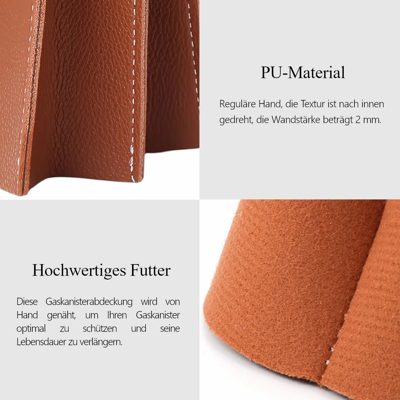 PU Leather Camping Paliwo Gazowe Osłona Kanistra Protector Pokrywa Zbiornika Paliwa Butla Z Gazem Przechowywanie Protector 230g/450g(230g)