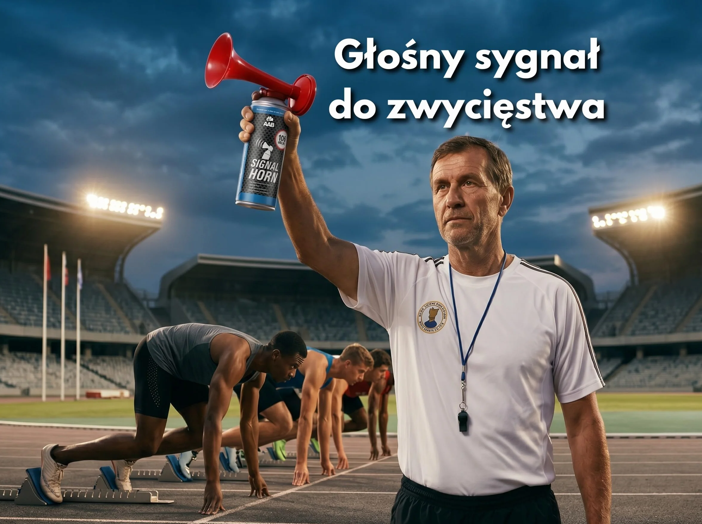 1 x AABCOOLING Trąbka Sygnałowa 106 dB(A) - Trąbka Kibica z Niepalnym Gazem, Do 120 Krótkich Sygnałów, Głośna Wuwuzela Gazowa, Sygnał Dźwiękowy na Sprężone Powietrze, Na Imprezy, Urodziny