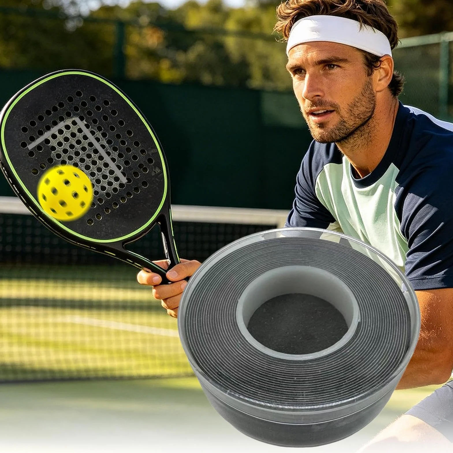 Squash Racket Weighted Tape, Cuttable Thin Tungsten Adhesive, Balance Adjustment Strip, Professional Sport Tool, Tennis, Pickleball, Paddle Customization