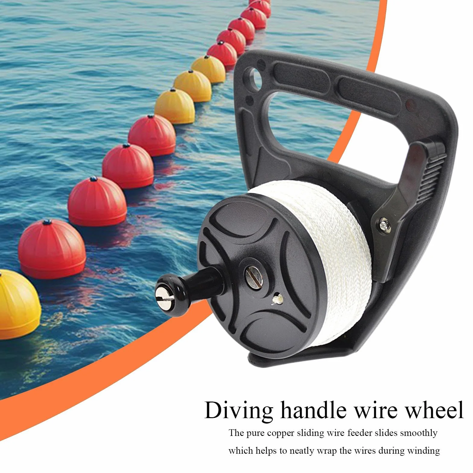 Podwodny kołowrotek do nurkowania 150 stóp retractable Dive Reel