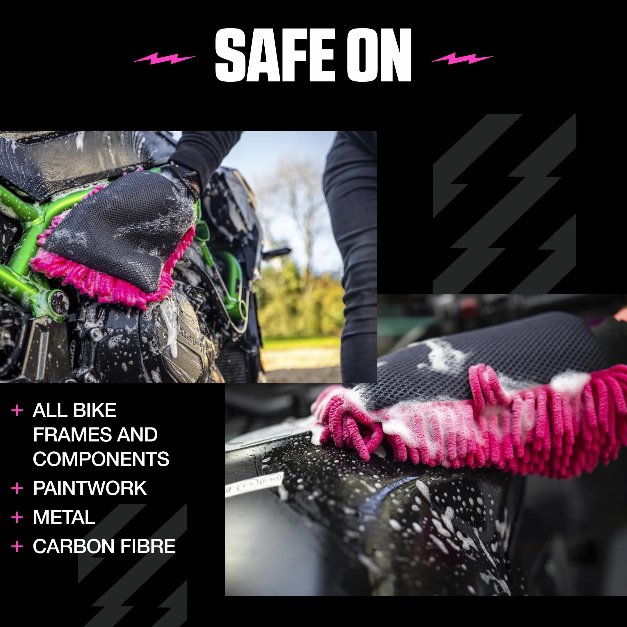 Muc Off Unisex 20411 Rękawica 2 w 1, Różowy