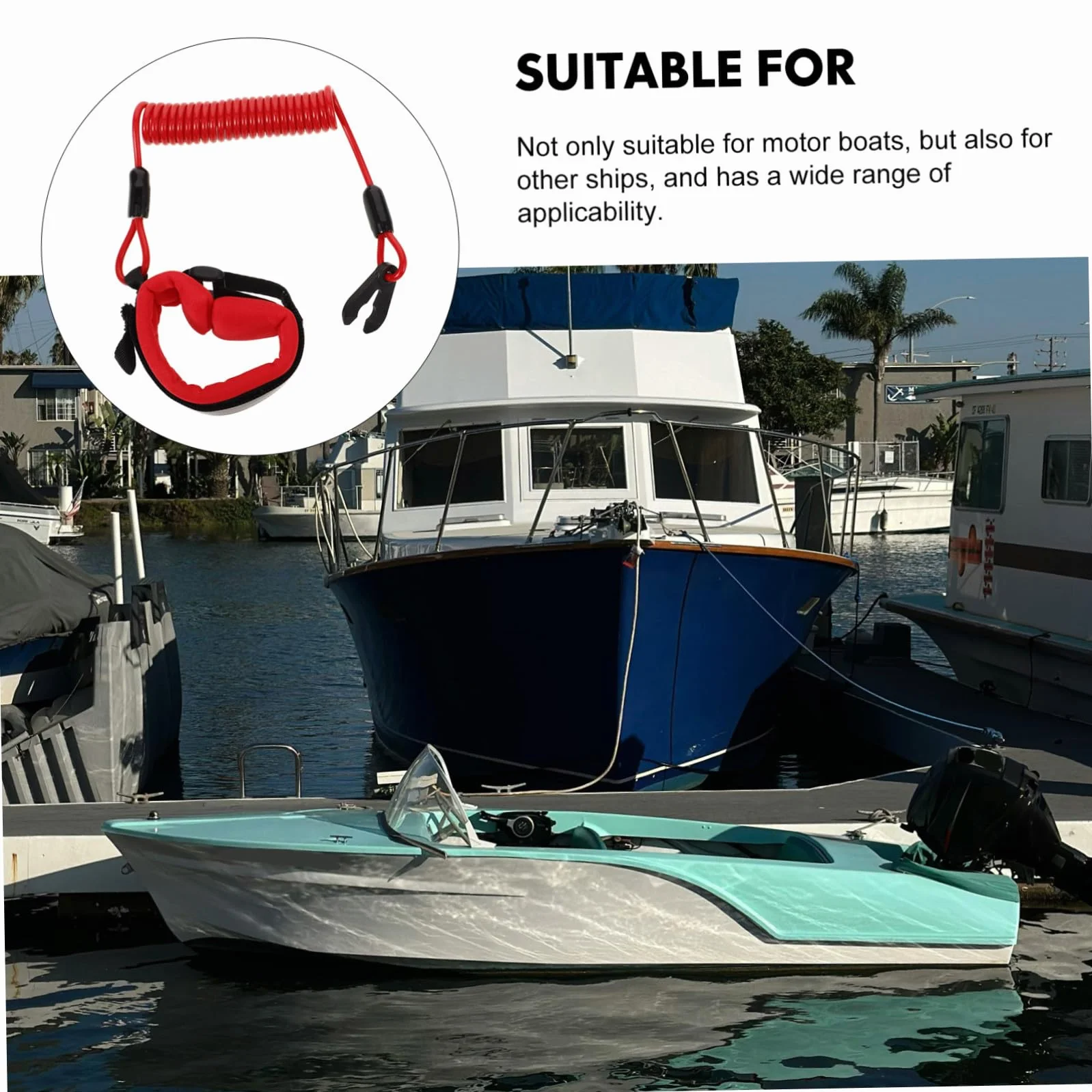 Boat Engine Lanyard Safety Cord for Emergency Shutoff Easy Installation Safety Lanyard for Boat Owners