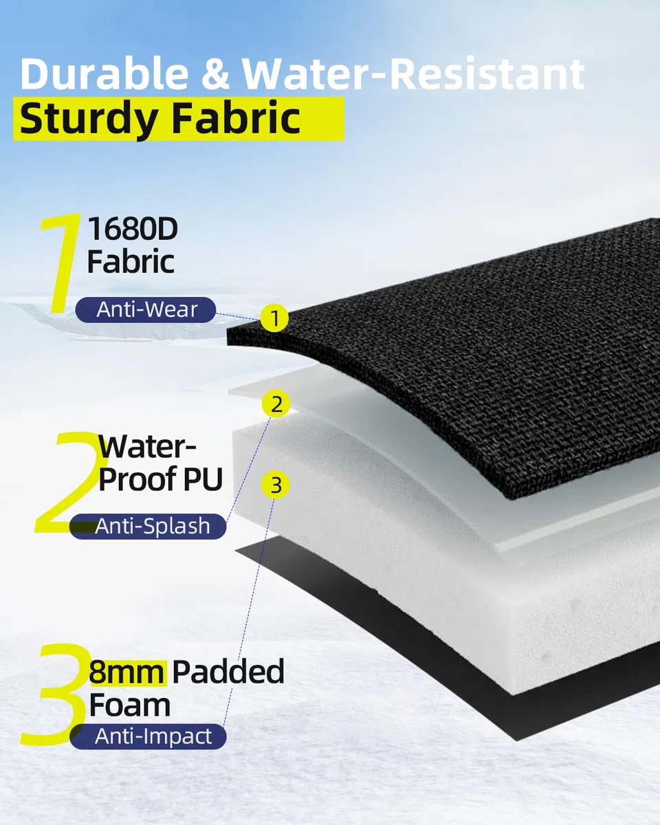 Abahub Torba na buty narciarskie z kieszenią na kask, plecak na buty narciarskie, 50 l, 1680D, nylon, wodoodporny, wyściełany, plecak na buty narciarskie, kask snowboardowy i akcesoria, Skiing Boot