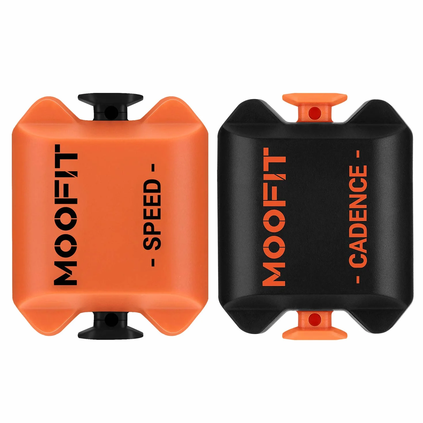 moofit CS8 czujnik prędkości rowerowej i czujnik rytmu, bezprzewodowa prędkość Bluetooth i ANT+, czujnik odległości i czujnik rytmu z wodoodporną technologią IP67, kolor pomarańczowy