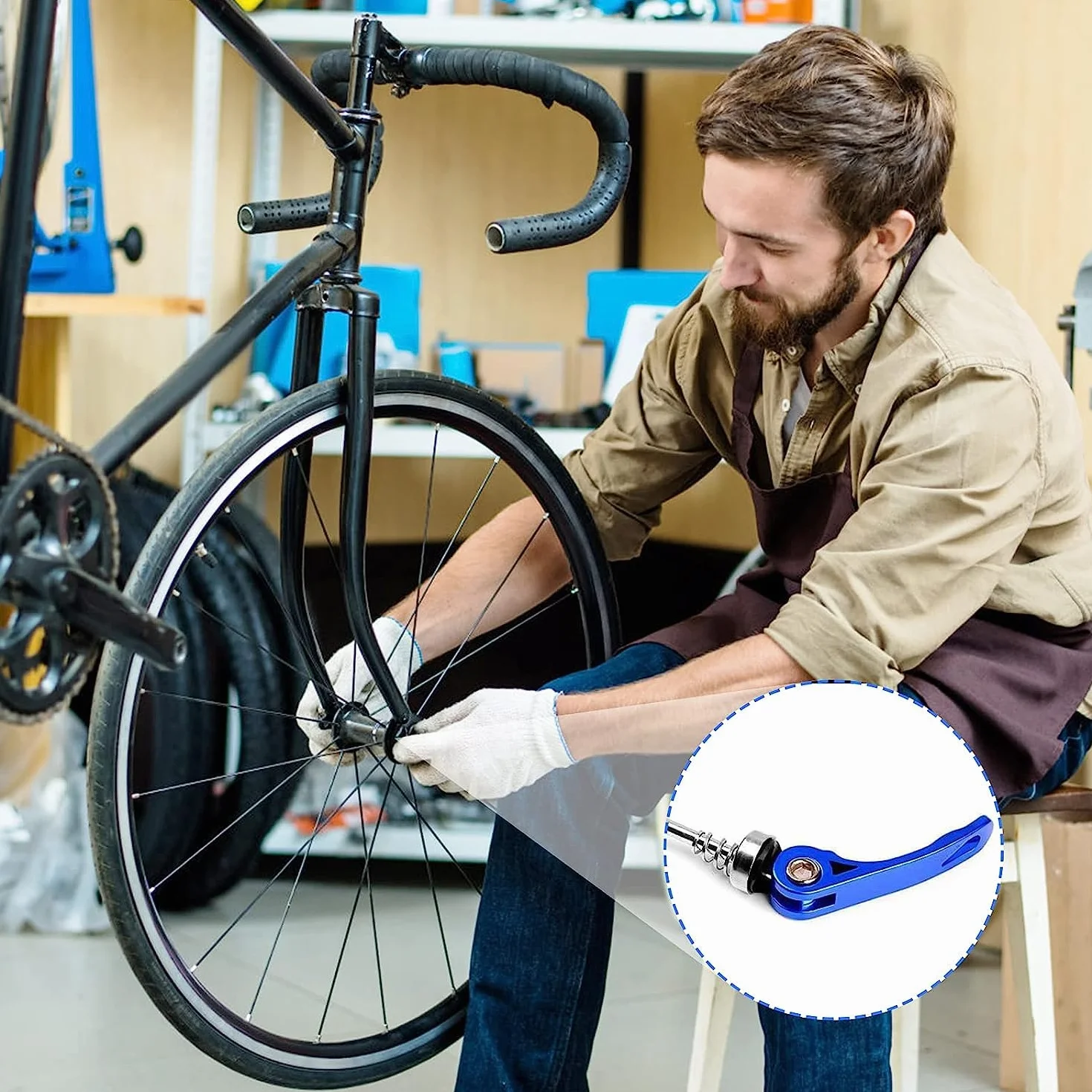 20 sztuk Wiosna Rowerowa Quick Release Site Akcesoria Rowerowe Wymiana Uniwersalny Sprężyna Rowerowa Ze Stali Nierdzewnej Szaszłyki Koła-Srebrny