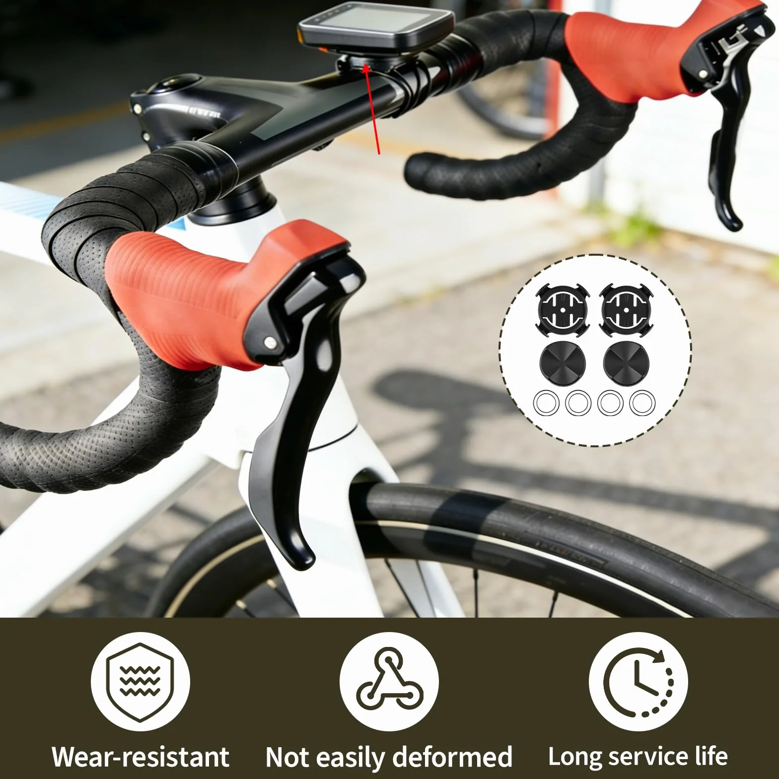 Zestaw 2 uchwytów na licznik rowerowy Garmin Edge 200 500 510 520 800 810 1000 iGPSPORT iGS50 iGS618 XOSS G G+