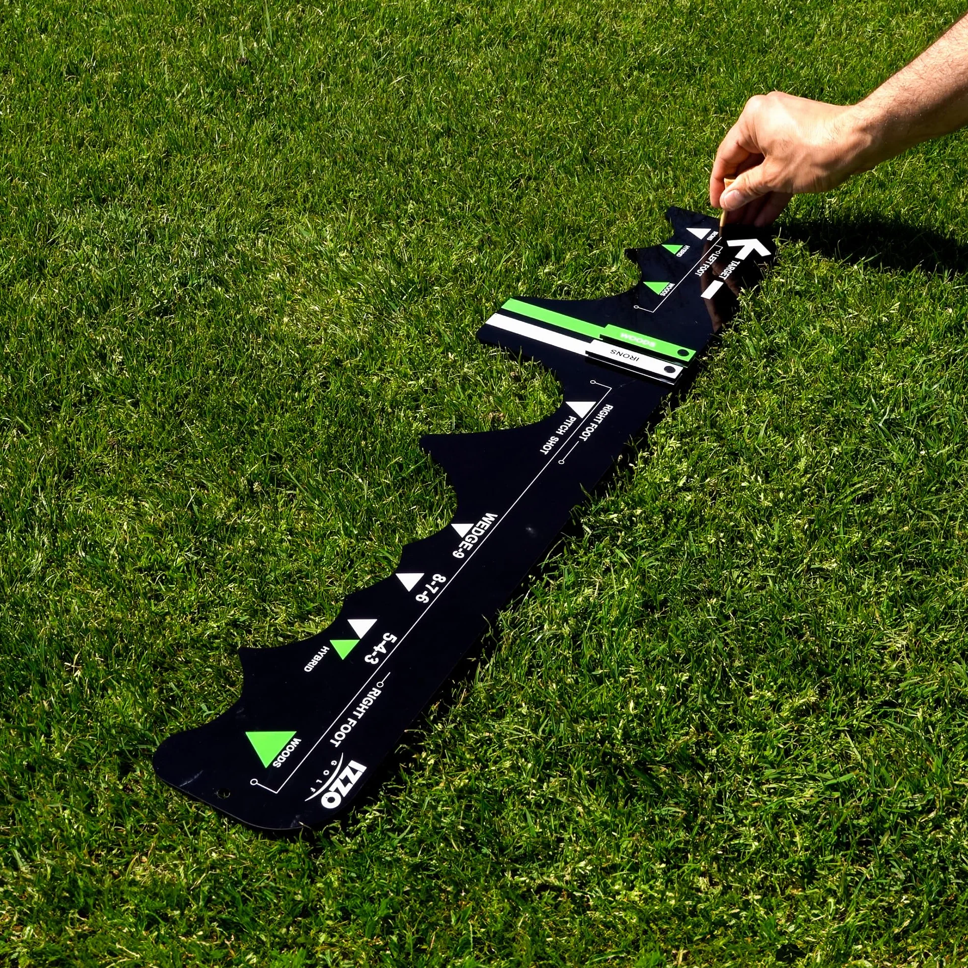 Izzo Golf Sure Stance Ball Trener pozycji dla praworęcznych – pomoc treningowa do gry w golfa mata do poprawy Twojej postawy, pomoc treningowa do gry w golfa