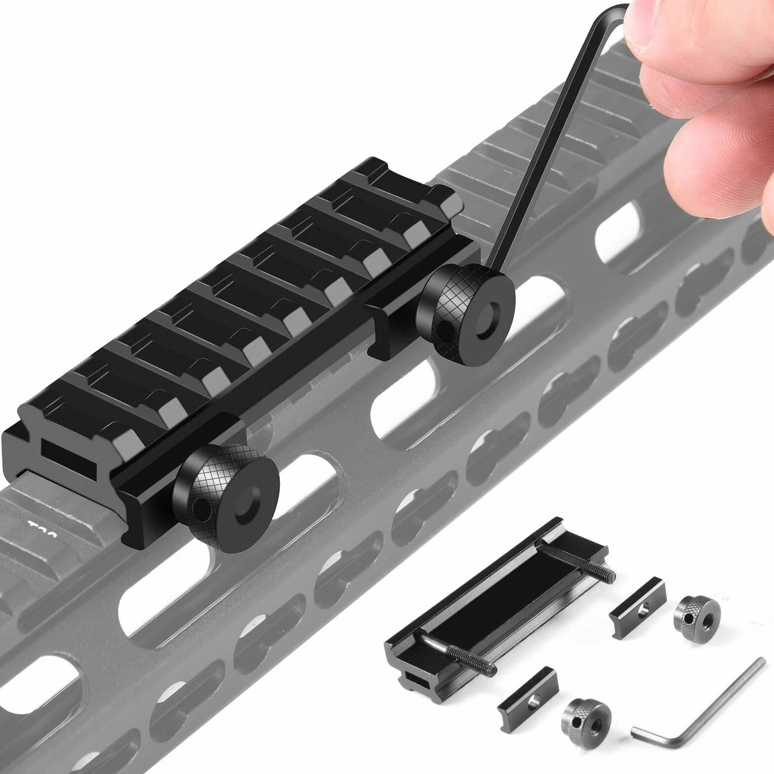 Aluminiowych Stopów Picatinny Riser Mounts 1-calowy Wysoki Profil 1/2-calowy Niski Profil 8 Gniazd
