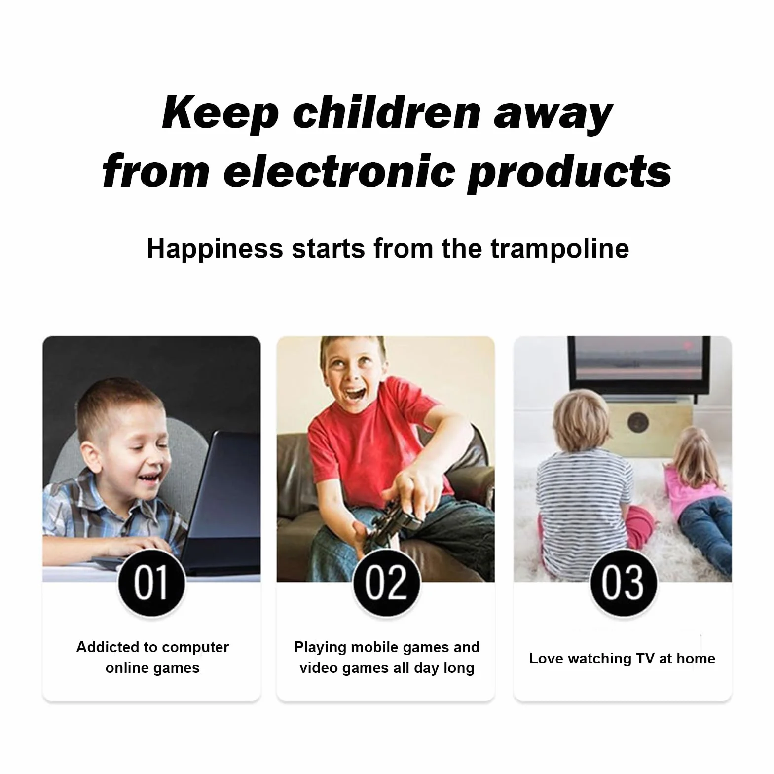 Cicha mini trampolina fitness z obciążeniem 165 kg, kompaktowa i składana konstrukcja, dla dorosłych i dzieci
