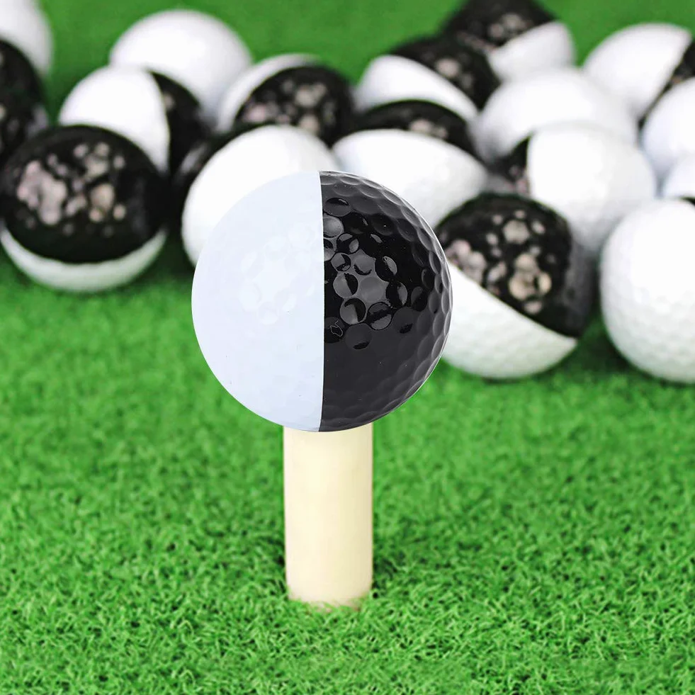 Vbest life 5 sztuk piłek golfowych, czarno-białe dwuwarstwowe piłki golfowe do akcesoriów do treningu golfowego