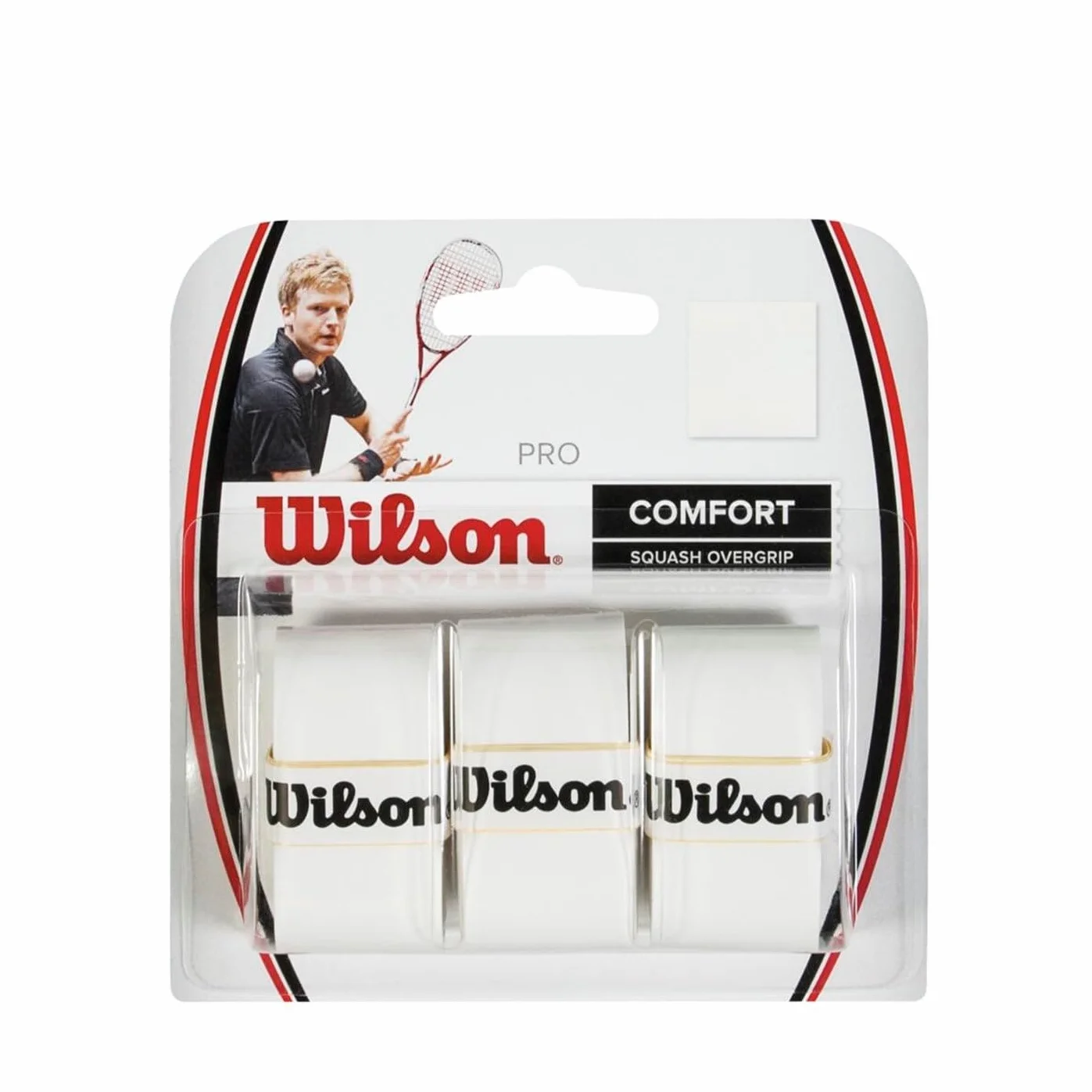 WILSON Pasek do uchwytu, Pro Overgrip, wymienne paski, 3 sztuki, biały, WRR937000, biały/czarny, rozmiar uniwersalny