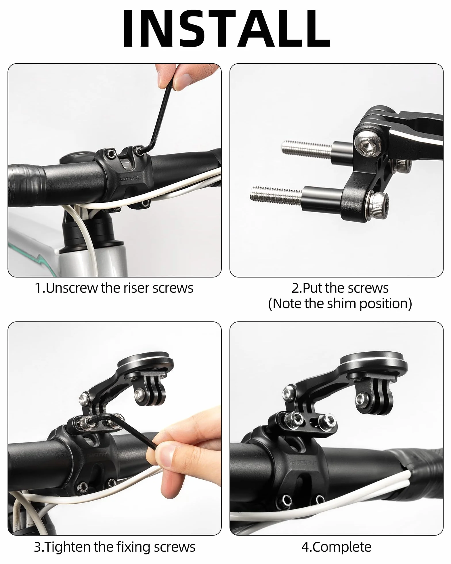 ROCKBROS Uchwyt na Licznik Rowerowy Kompatybilny z Garmin Bryton Wahoo 3 Rodzaje