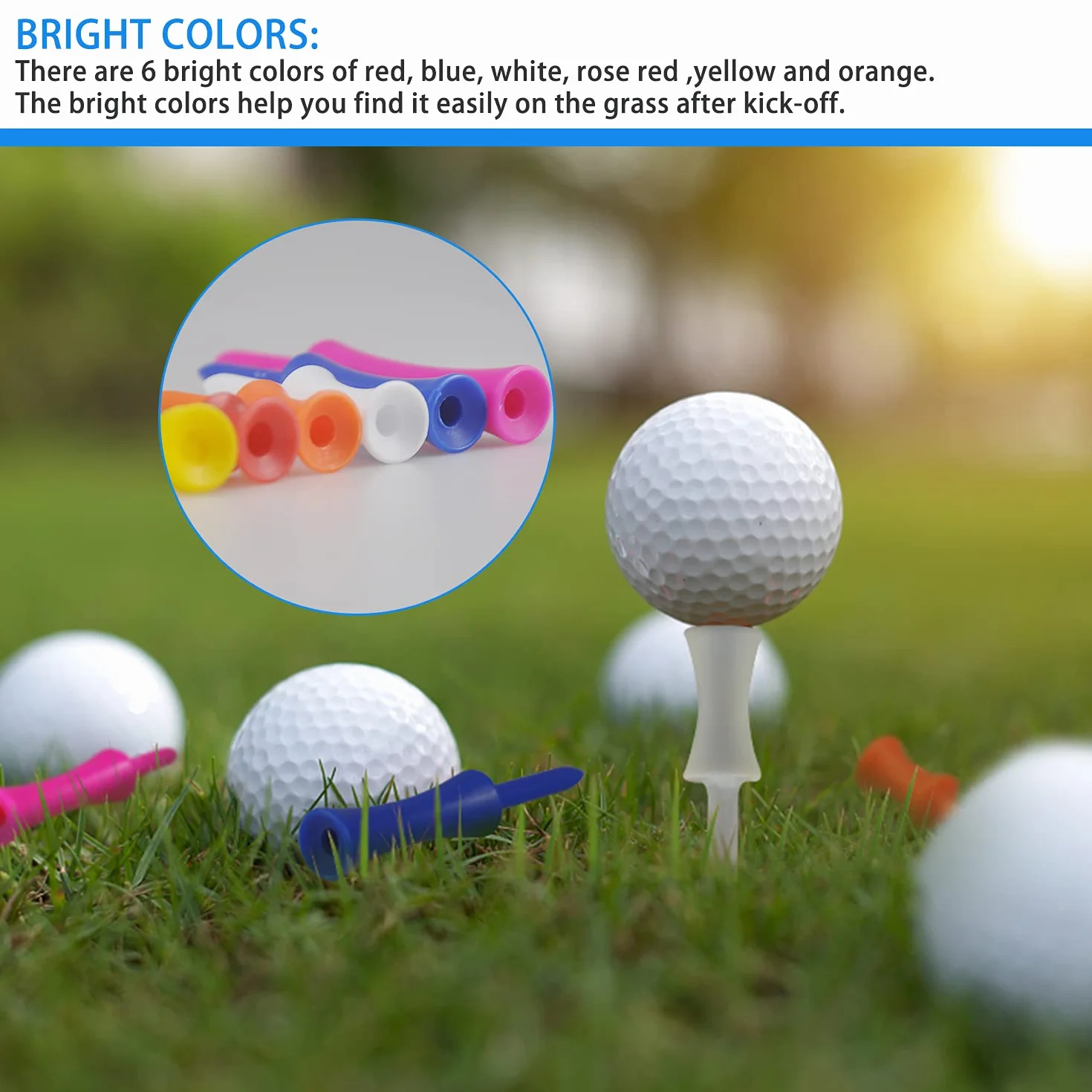 Plastikowe koszulki golfowe 34-77 mm z torbą do przechowywania