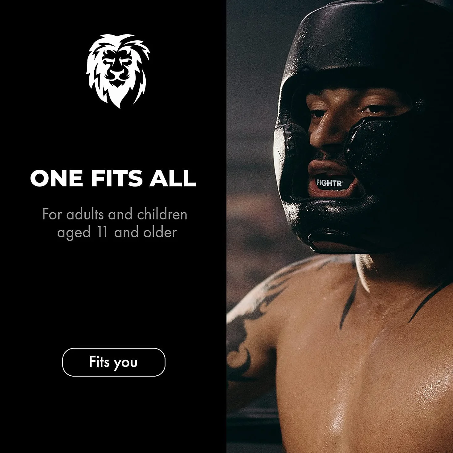 FIGHTR Premium Ochraniacz na zęby – idealny i łatwy do regulacji oddech, sportowa ochrona zębów do boksu, MMA, Muay Thai, hokeja i sportów walki, w zestawie