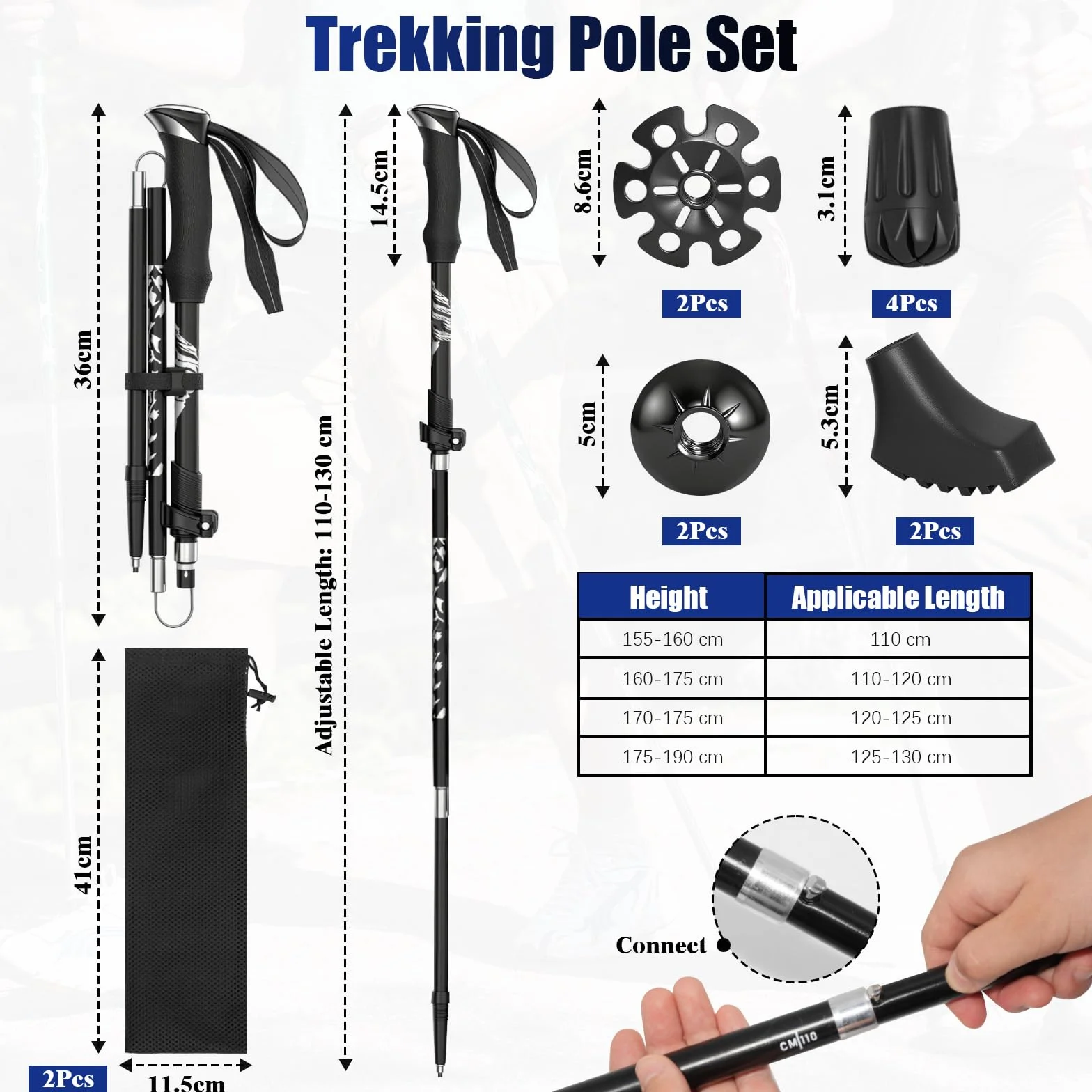 składane kije trekkingowe