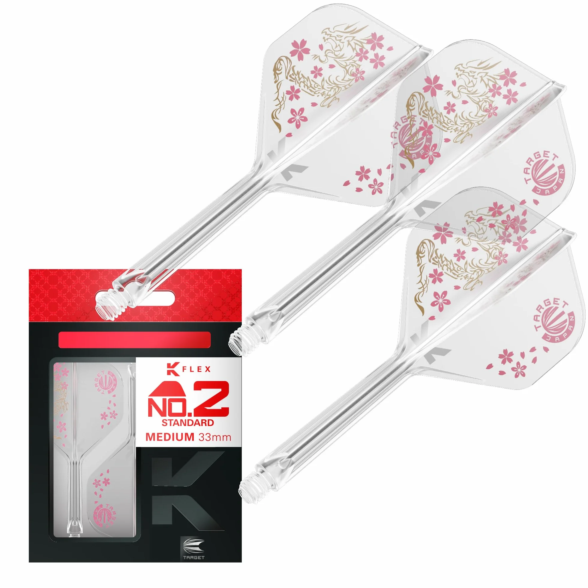 K-Flex Dart Flights and Shaft System No.2 Zestaw 3 sztuk Player Edition Junya Koikawa Akcesoria do rzutek Short/Intermediate/Medium