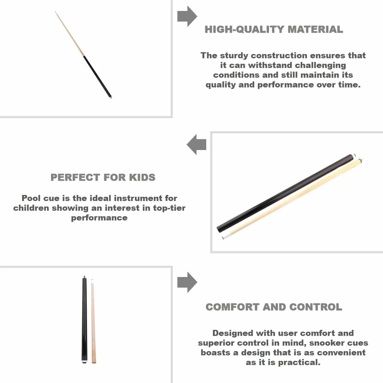 Kij Bilardowy 48 inch pool cue Przeno?ny, Lekki, Zwrotny Kij do Kijów do Snookera, Wykwintne Wykonanie Kije Bilardowe, dla Dzieci snooker cues Tacos