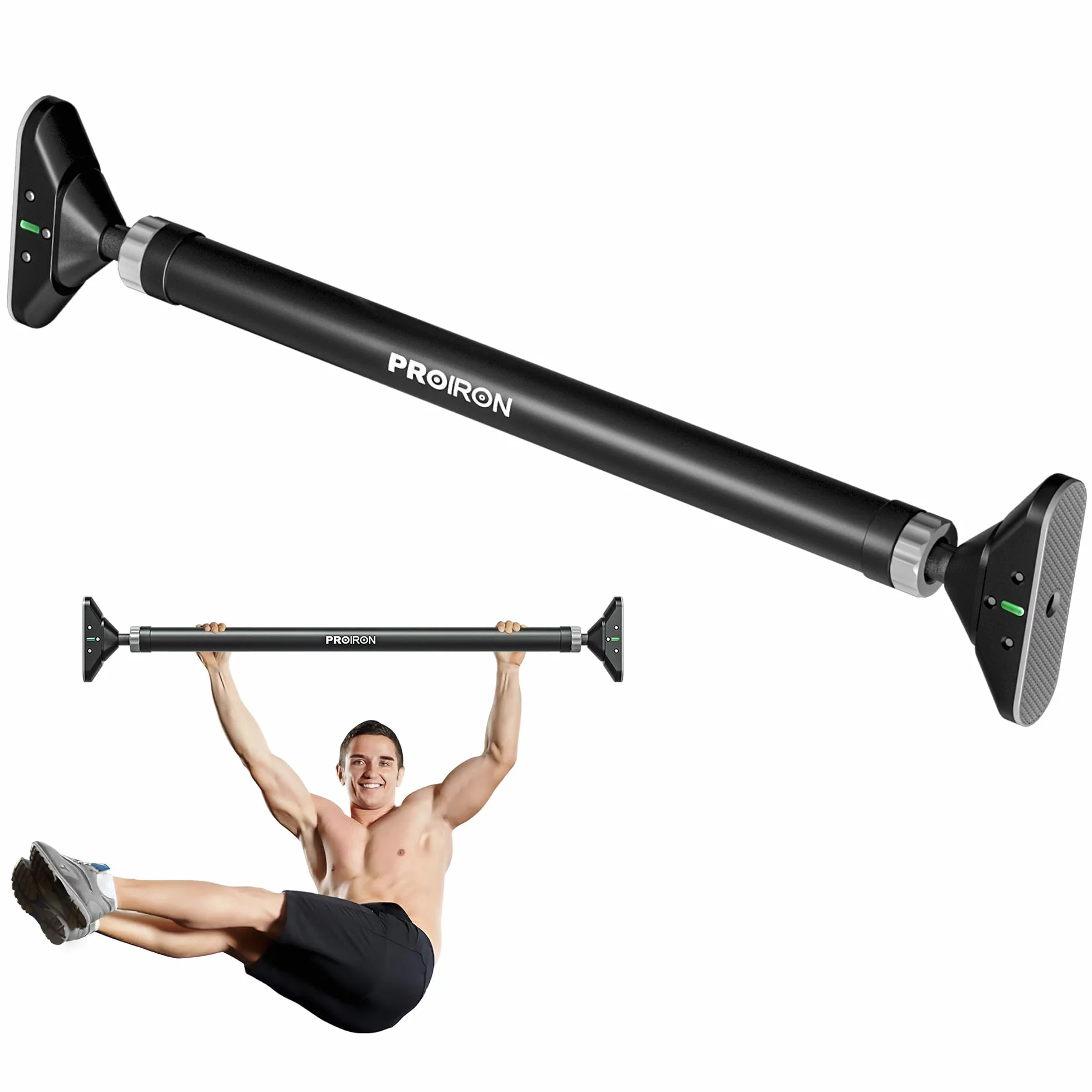 PROIRON Drążek do podciągania z innowacyjną funkcją Gear-Lock | bezpieczne i szybkie mocowanie bez śrub w futrynie drzwi | Indoor Pull Up Bar można indywidualnie dopasować