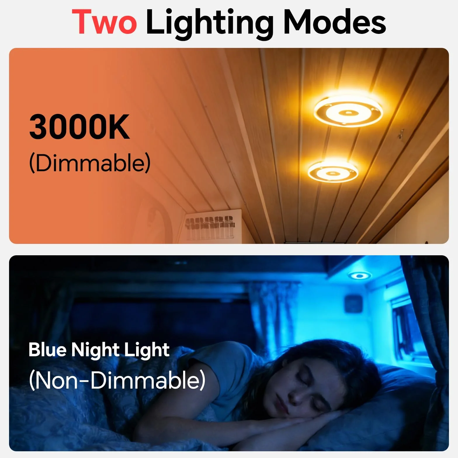 kampera morskiego 12V Panel wewnętrzny LED oświetlenie rozpychacza 24V przyciemniana lampa sufitowa, lampa do montażu na powierzchni łodzi z przełącznikiem dotykowym do (2 x 120mm 3000K)