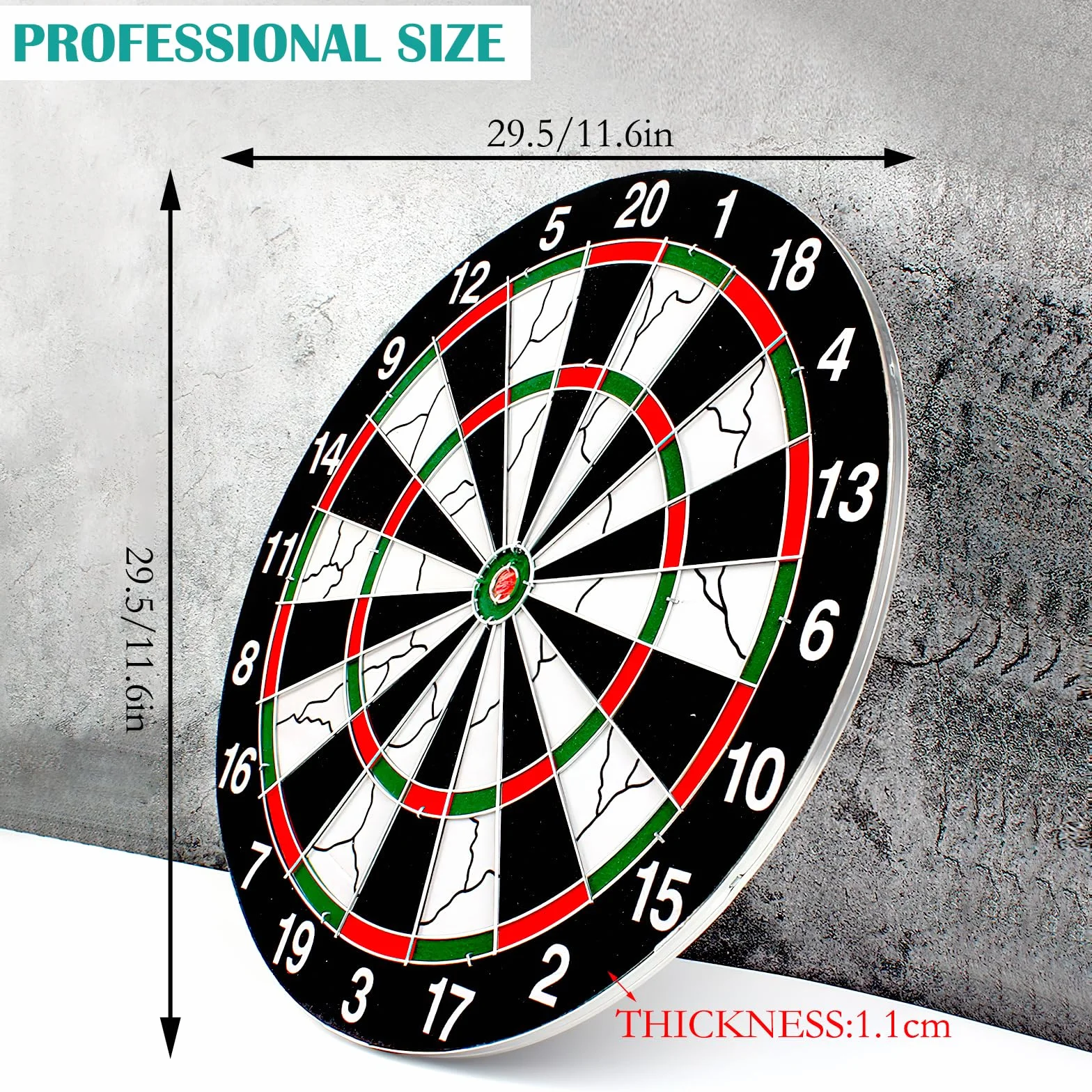 Profesjonalny zestaw tarczy do darta 30 x 30 cm z 10 rzutek – stal dart sizalowa z korkiem – klasyczna gra w darta