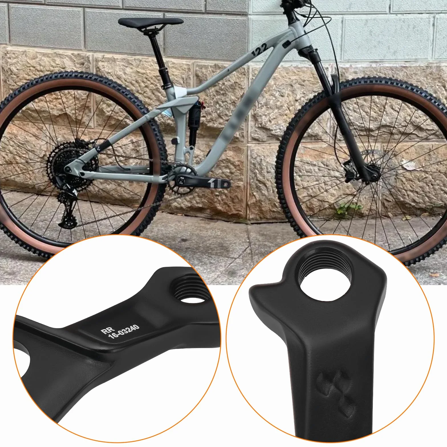 Wieszak na przerzutkę rowerową tylny bieg Mech wieszak na tylną przerzutkę hak rowerowy kompatybilny z Cube Axial WS/Agree C/Cross Race, # 10063 / # RR 16-03240