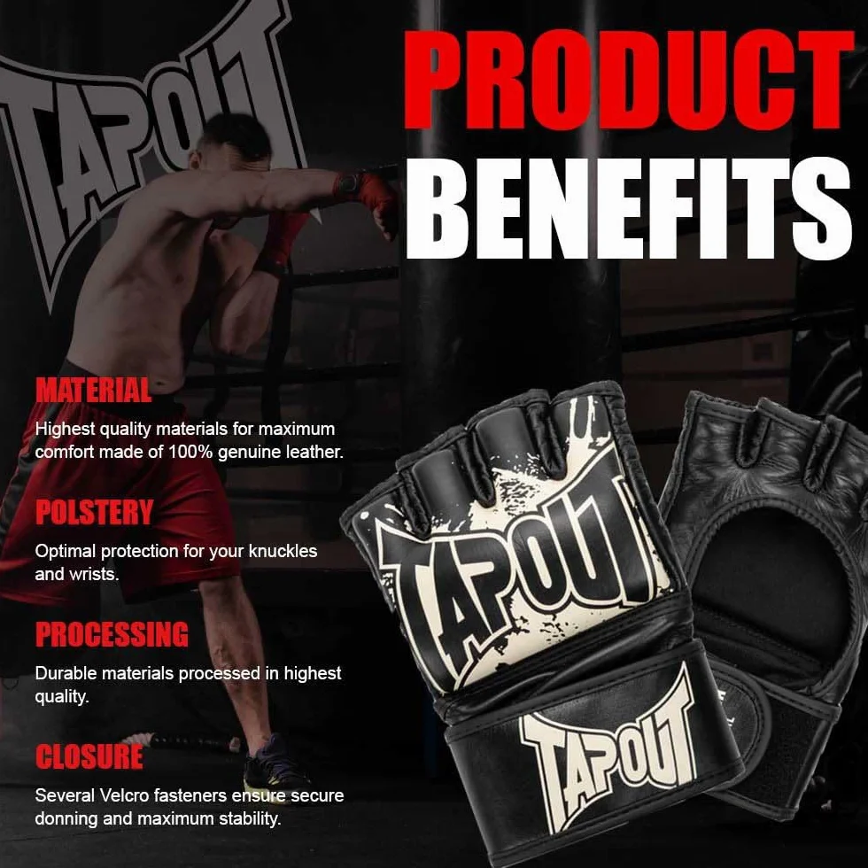 Tapout MMA Pro Fight rękawice ze skóry (1 para) PRO MMA