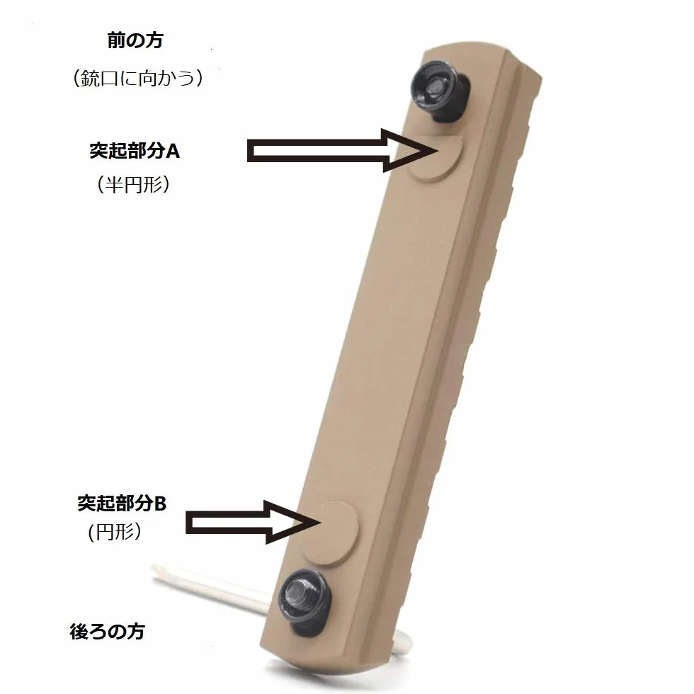 Trirock 5-Pack Tan/FDE keymod Picatinny Rail Sections Kit Fits Key Mod Handguard Rail Mount System - 5,7,9,11,13 Sloty