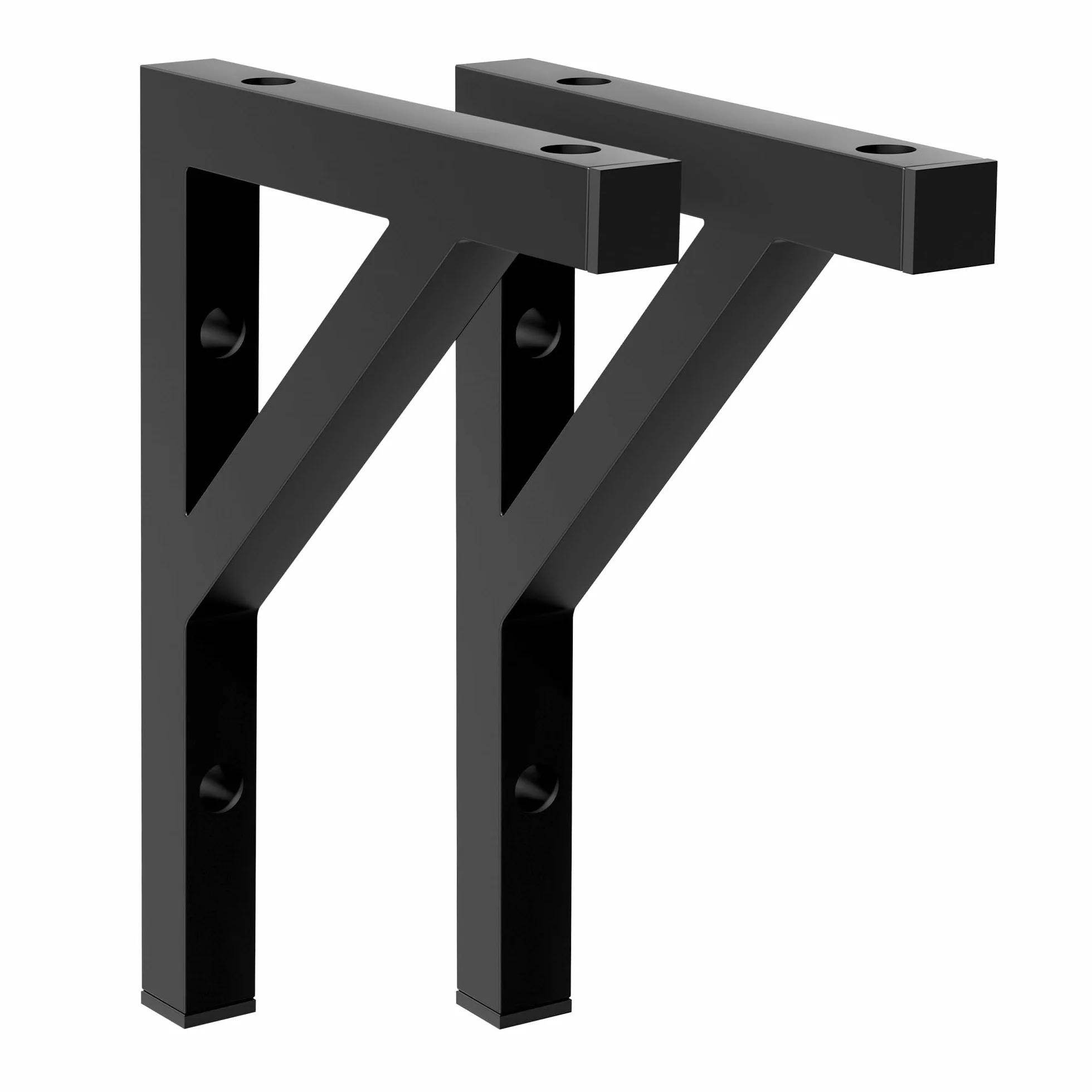 Półka Wisząca 120x24,5 cm Metalowa Wspornik Sklejka 40 mm Biały Stelaż
