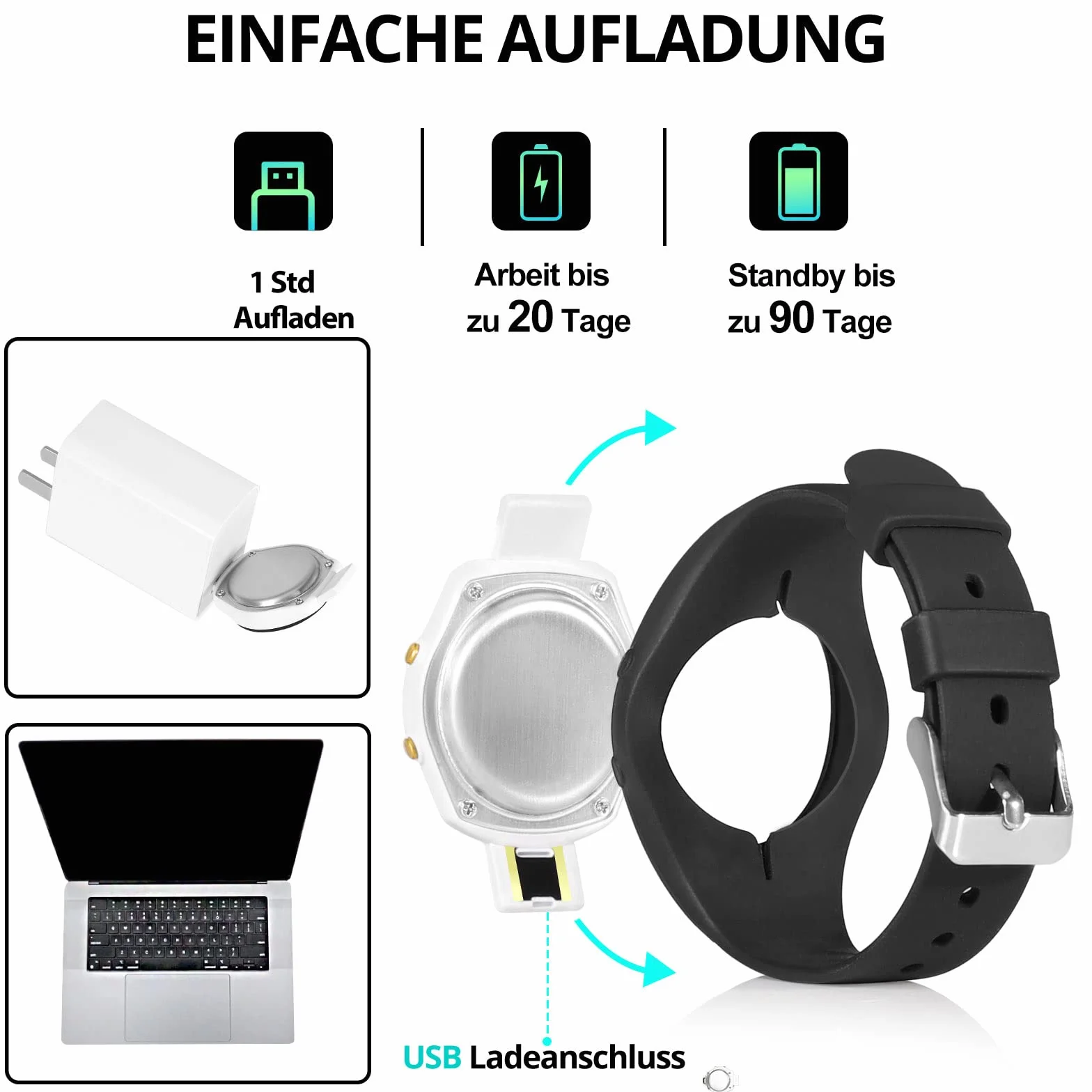 LEBEXY Krokomierz, prosty krokomierz, bez Bluetooth, bez aplikacji / bez telefonu komórkowego | opaska fitness tracker łatwy do biegania, dla kobiet i mężczyzn, zegarek fitness do pływania, sauny
