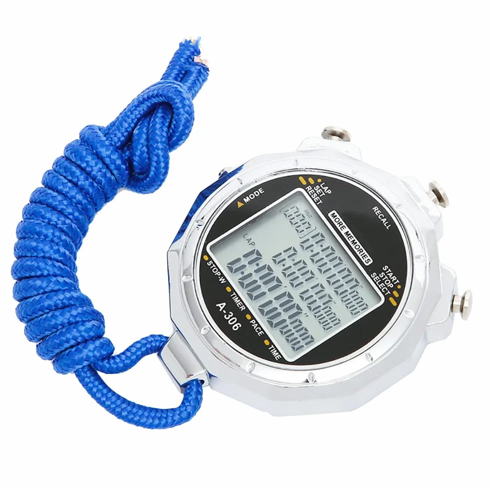 Sportowy stoper timer cyfrowy wyświetlacz 1/1000 sekund precyzyjny elektroniczny cyfrowy timer wodoodporny sporty na świeżym powietrzu