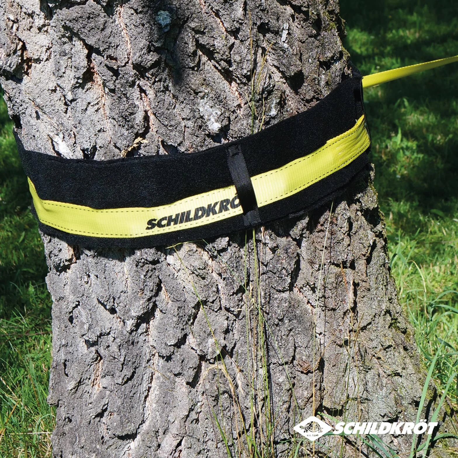 Schildkröt Osłona na drzewo Slackline Zipline zestaw XXL z zapięciem na rzepy