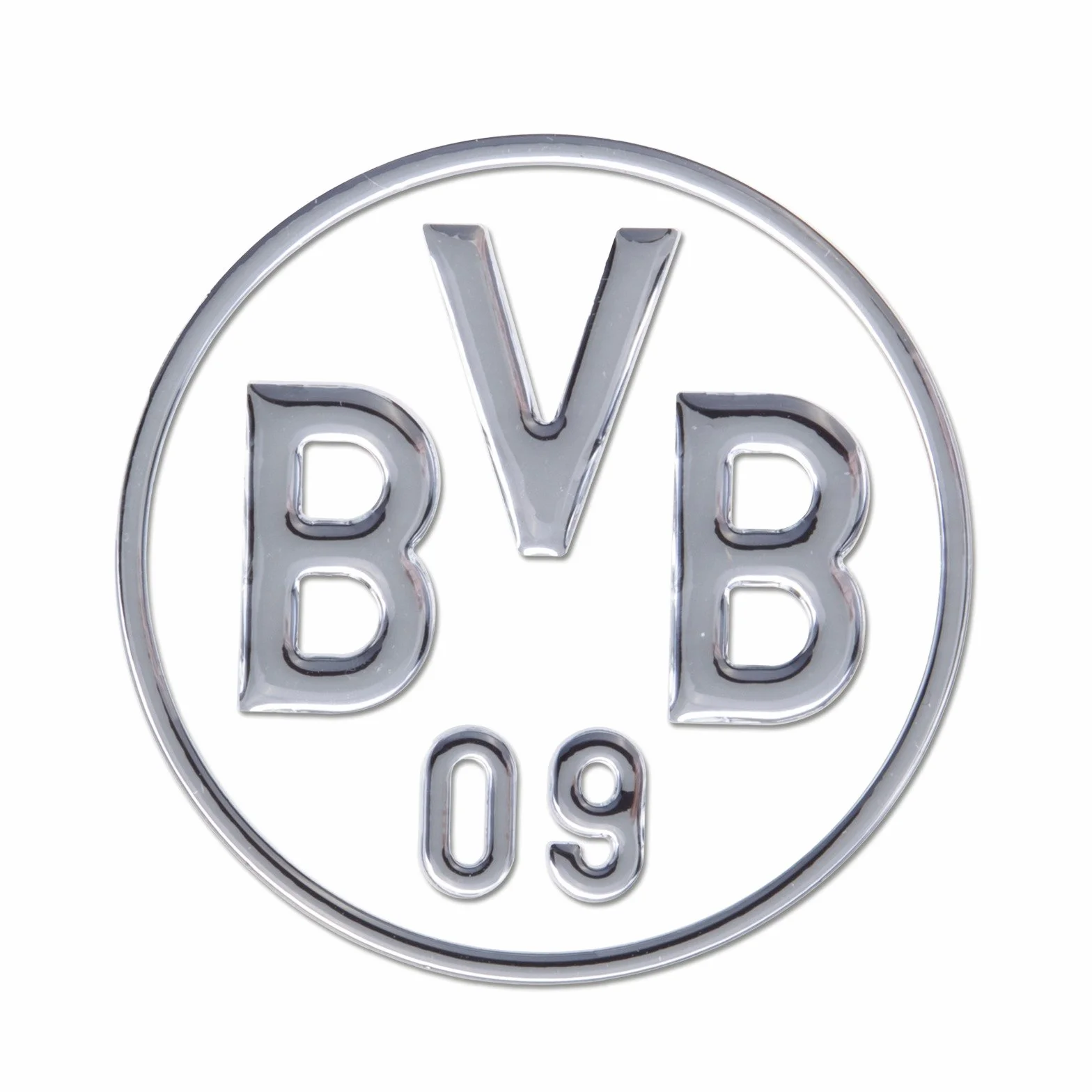 Borussia Dortmund BVB 09 BVB naklejka na samochód (srebrna)