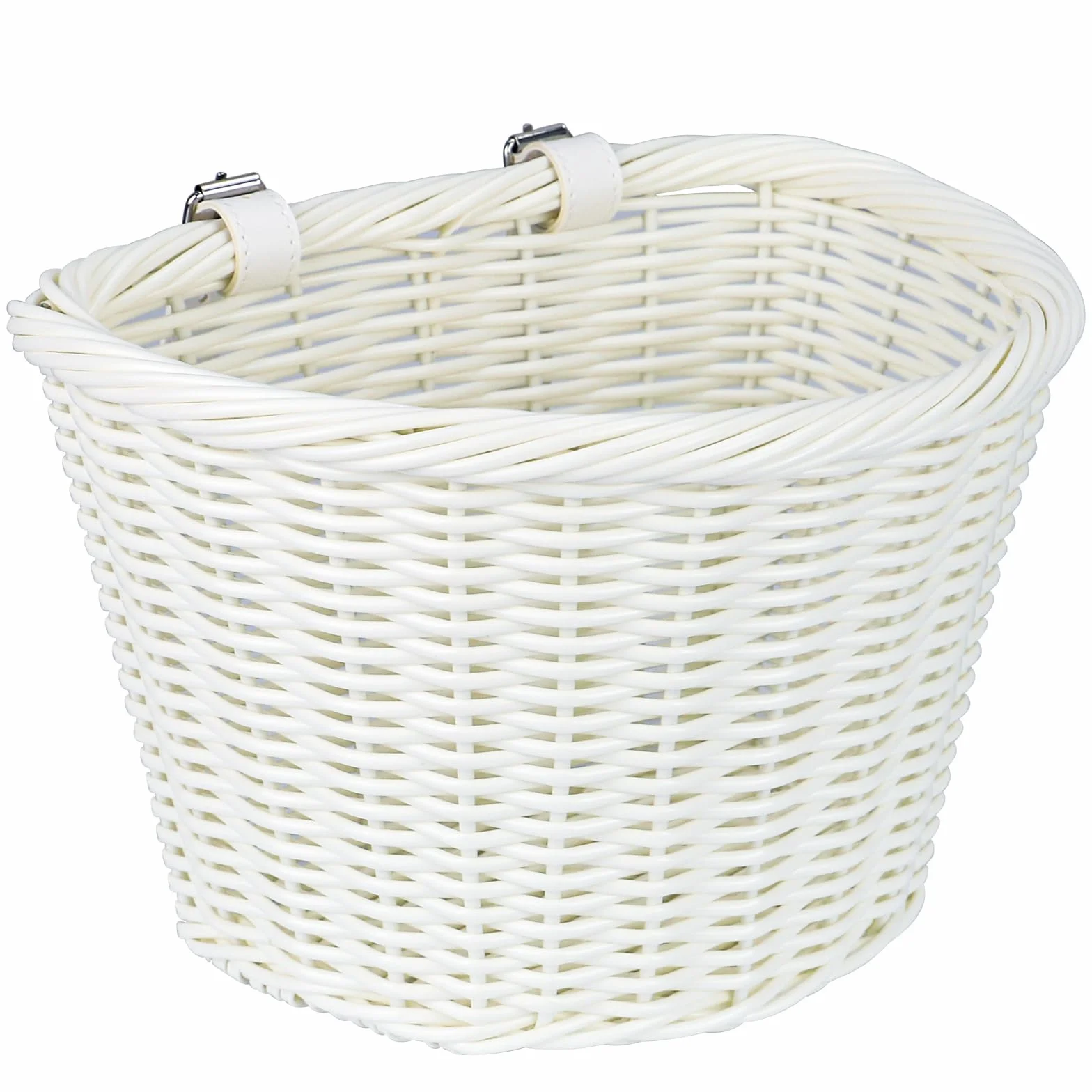 ZUKKA Woven koszyk rowerowy dla dorosłych, na przednią kierownicę, z regulowanymi paskami skórzanymi, wodoszczelny, do przechowywania, wiele kolorów