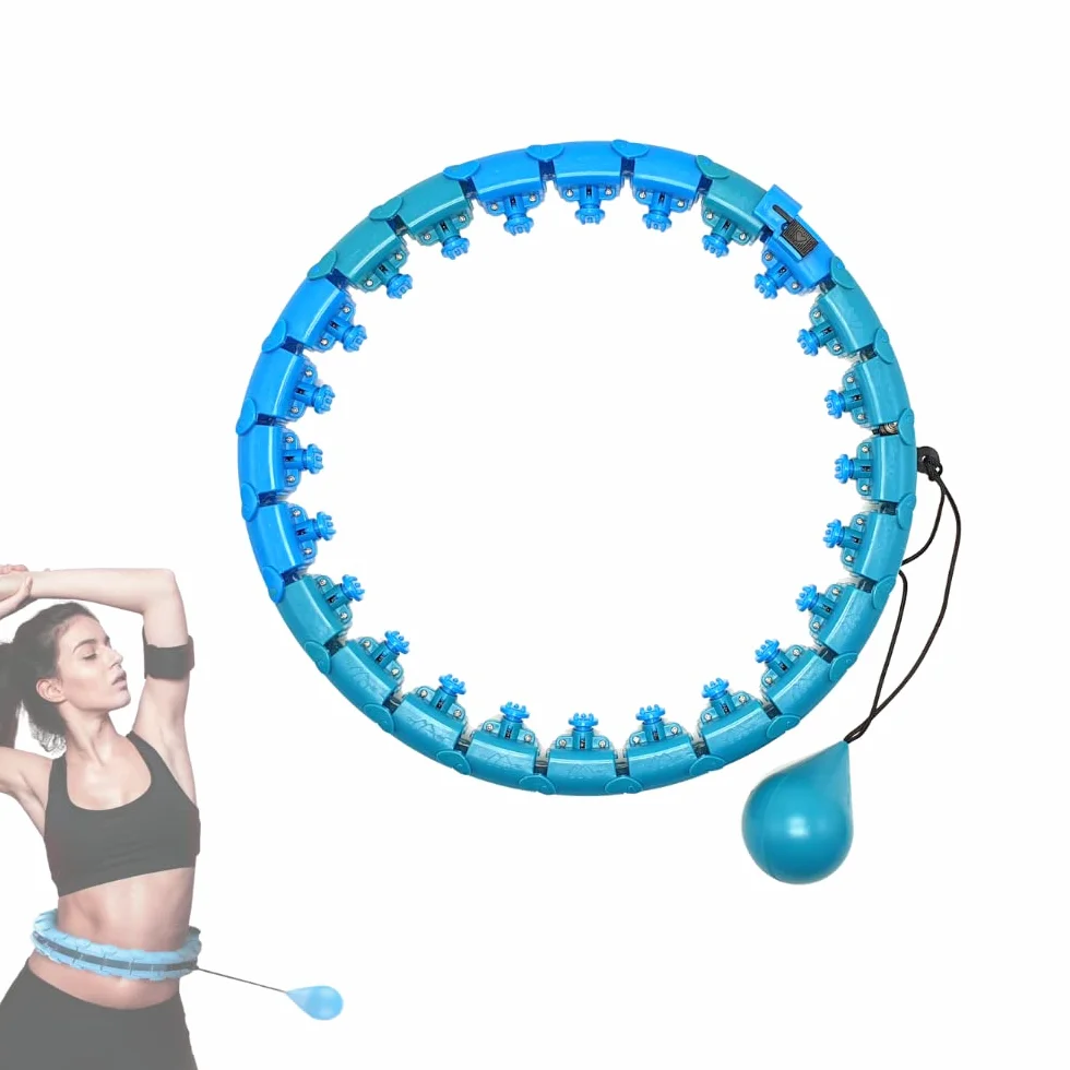 Inteligentny pierścień fitness Hula Hoop z wagą, regulacja talii do 130 cm, 24 sekcje