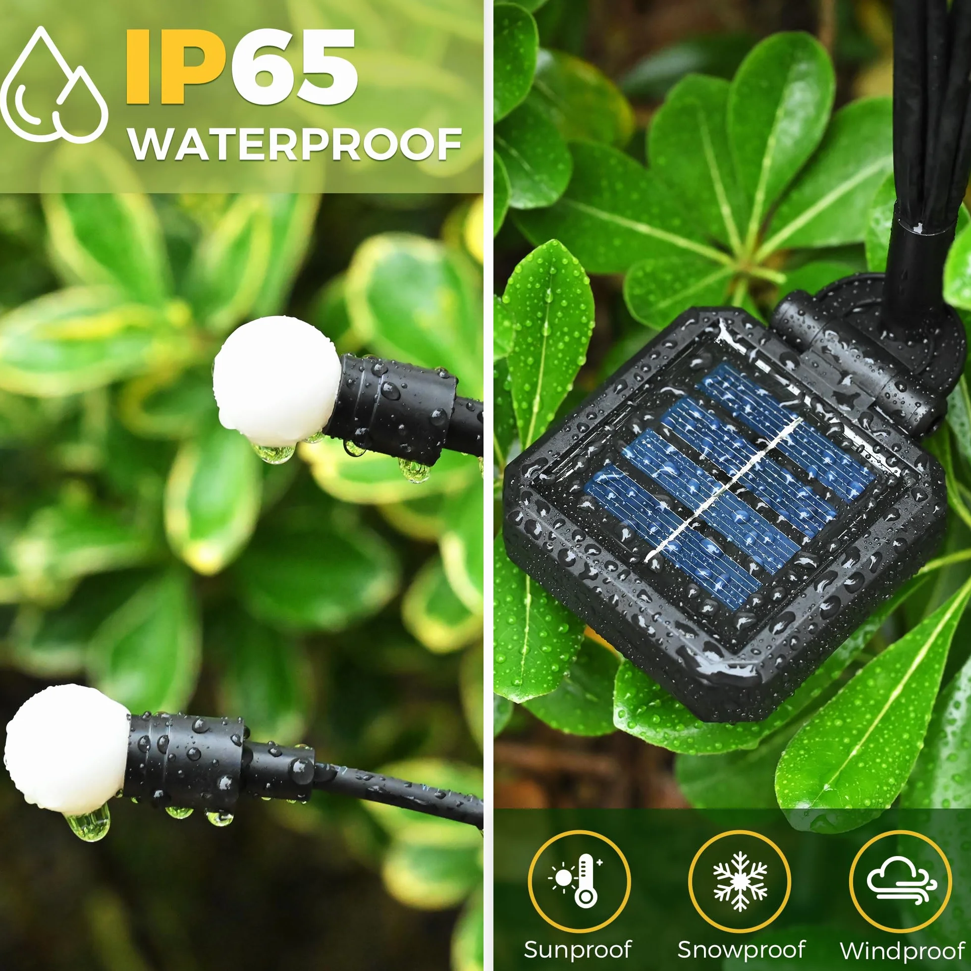 Lampy solarne zewnętrzne ogrodowe 80 LED Firefly wodoodporne zasilane energią słoneczną światło na ścieżkę 8 szt. ciepła